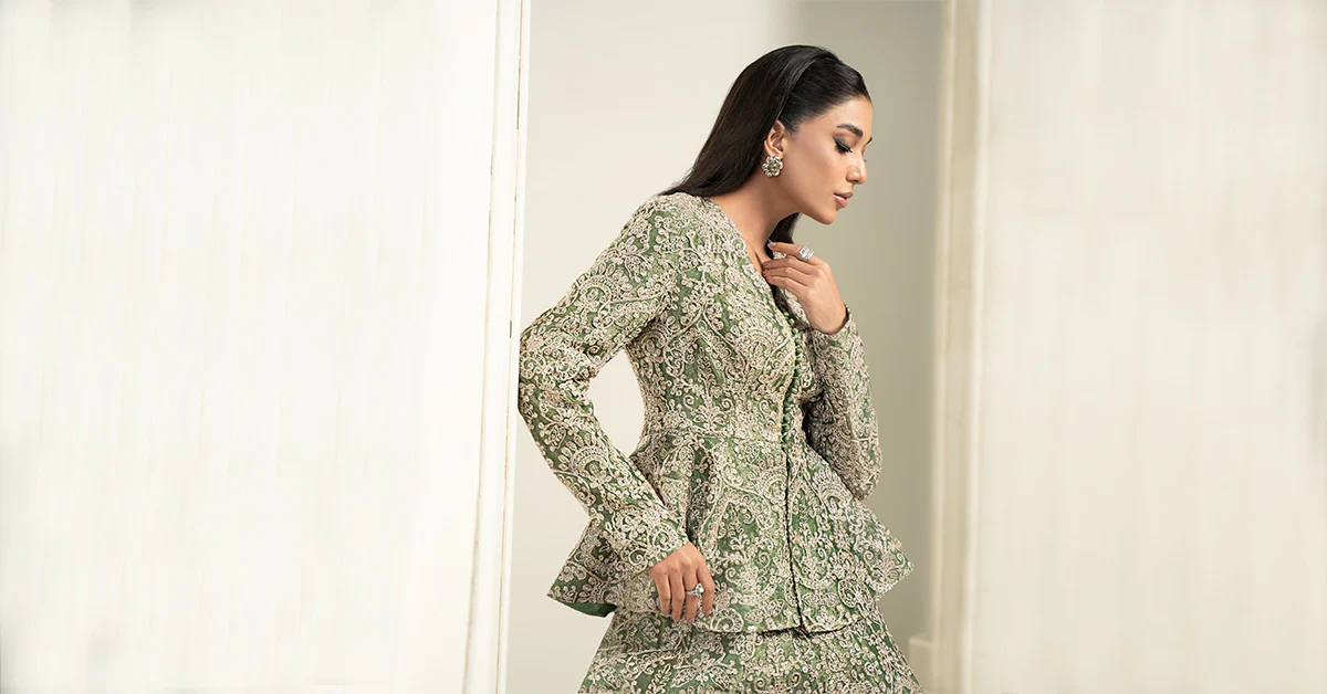 Embroidered Zari Net Fabric (1Pc) | LF-729 - Image 6