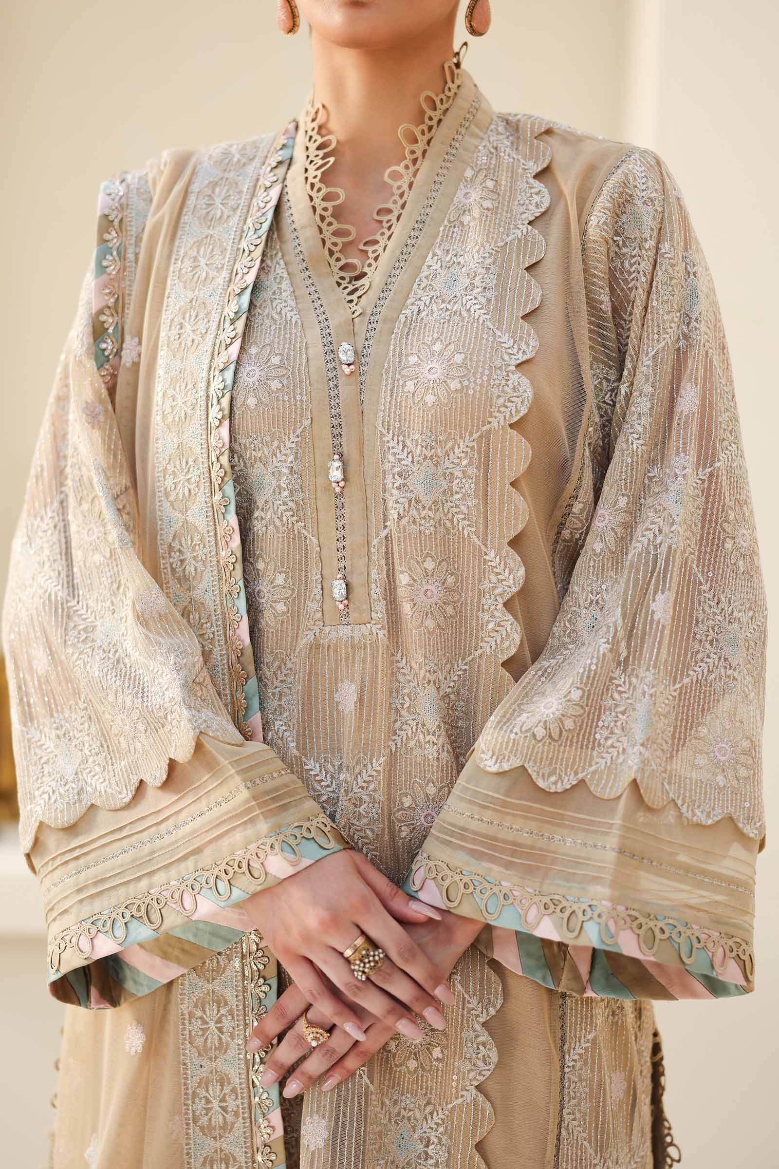 Embroidered Net Fabric (2Pcs) | LF-801 - Image 10