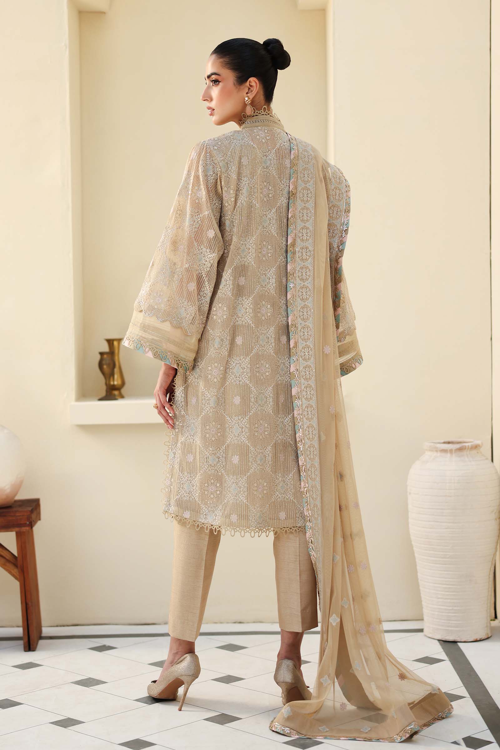 Embroidered Net Fabric (2Pcs) | LF-801 - Image 11