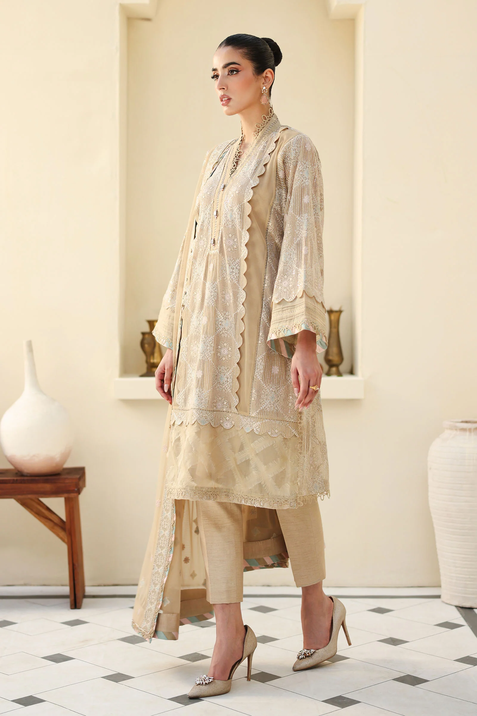 Embroidered Net Fabric (2Pcs) | LF-801 - Image 12
