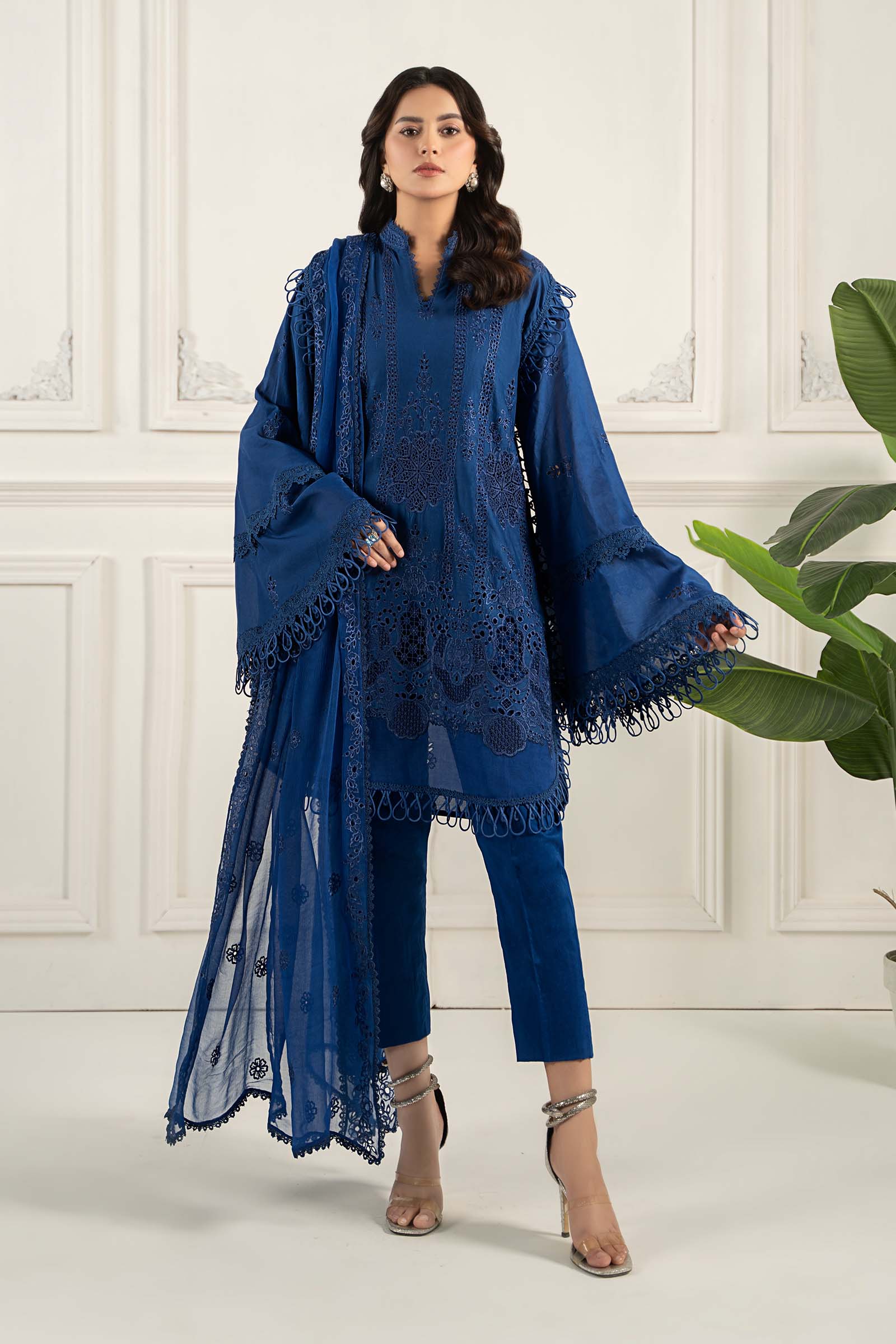 Embroidered Lawn Fabric (3Pcs) | LF-803 - Image 7