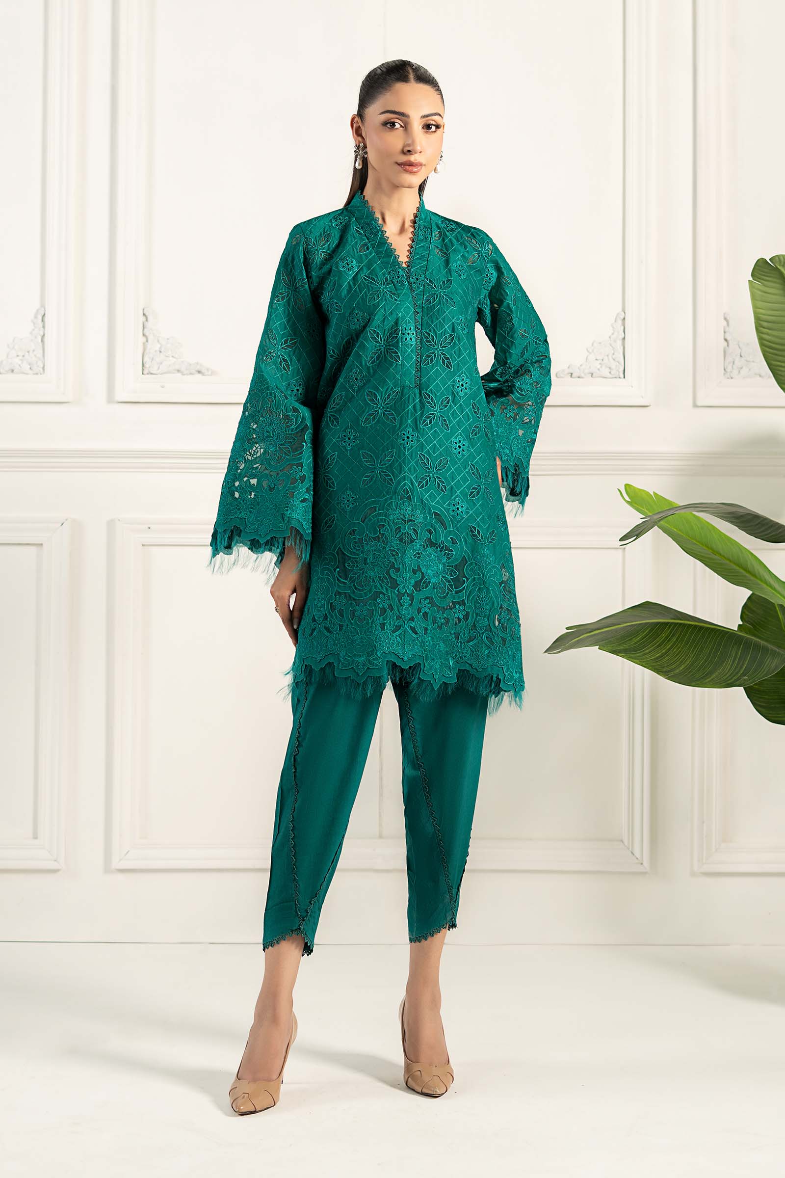 Embroidered Lawn Fabric (3Pcs) | LF-804 - Image 9