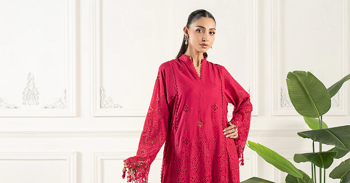 Embroidered Lawn Fabric (3Pcs) | LF-805 - Image 12