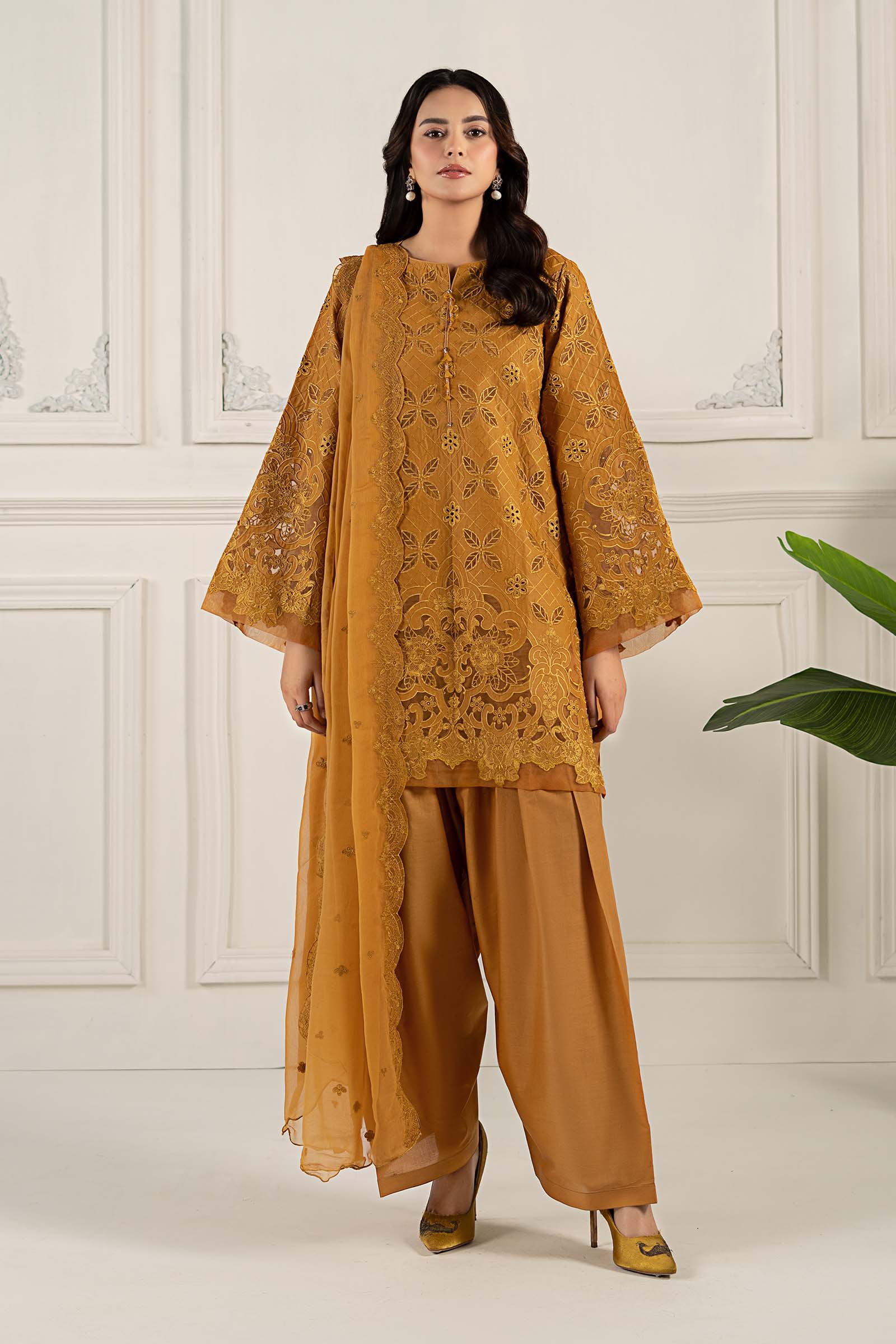 Embroidered Lawn Fabric (3Pcs) | LF-806 - Image 10