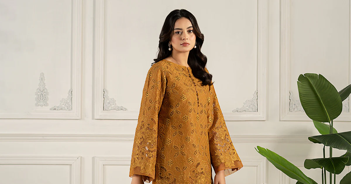 Embroidered Lawn Fabric (3Pcs) | LF-806 - Image 15