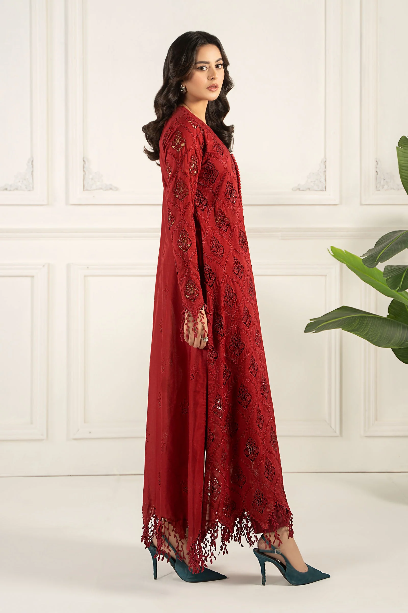 Embroidered Lawn Fabric (3Pcs) | LF-807 - Image 10