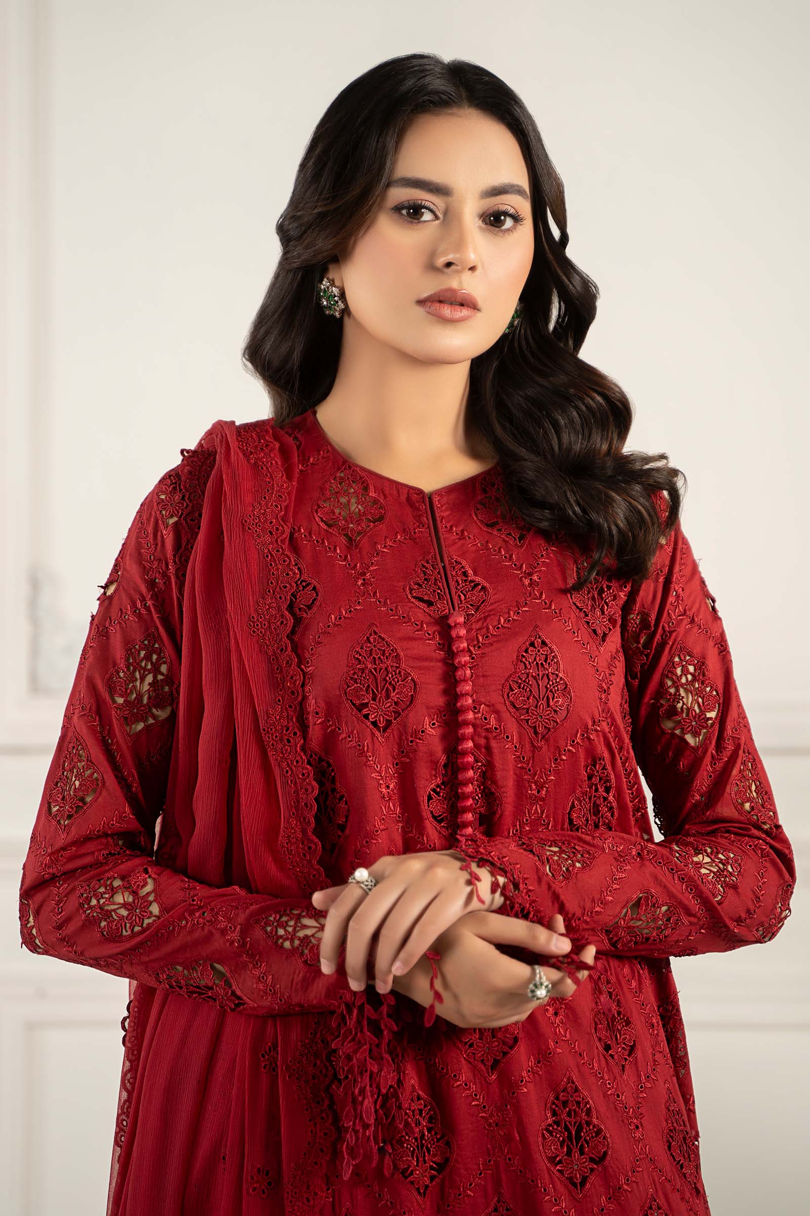 Embroidered Lawn Fabric (3Pcs) | LF-807 - Image 3