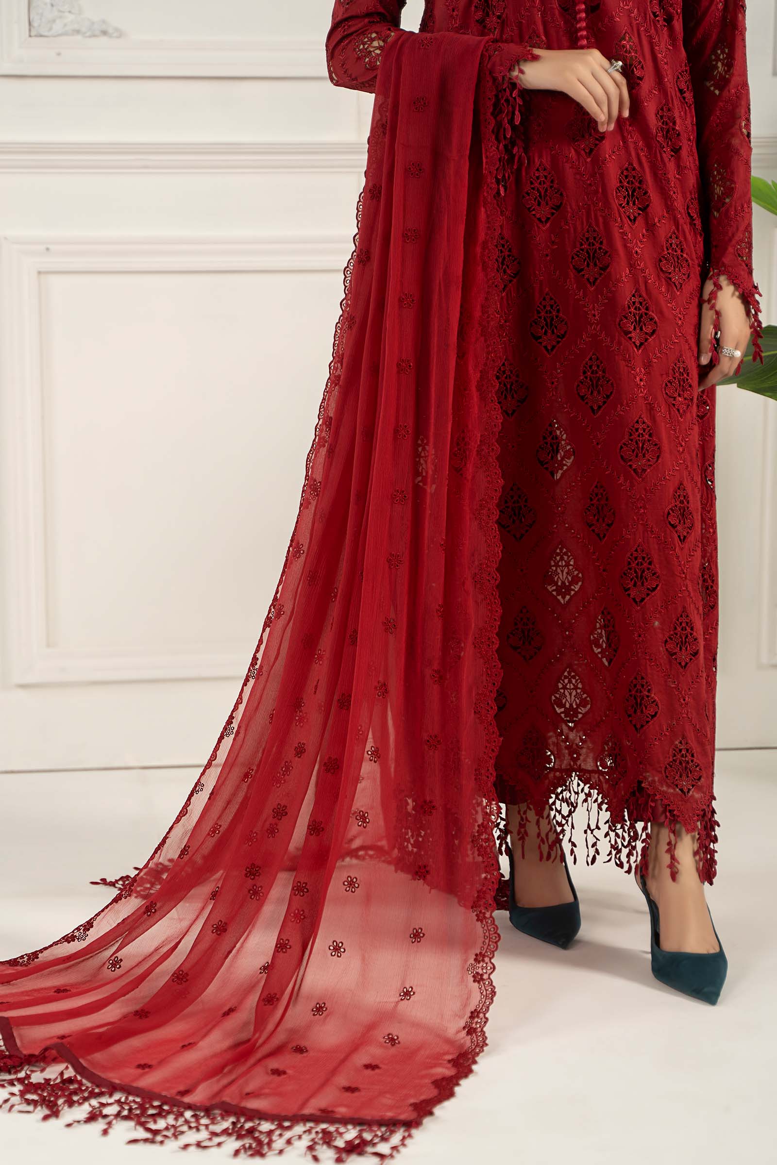 Embroidered Lawn Fabric (3Pcs) | LF-807 - Image 6