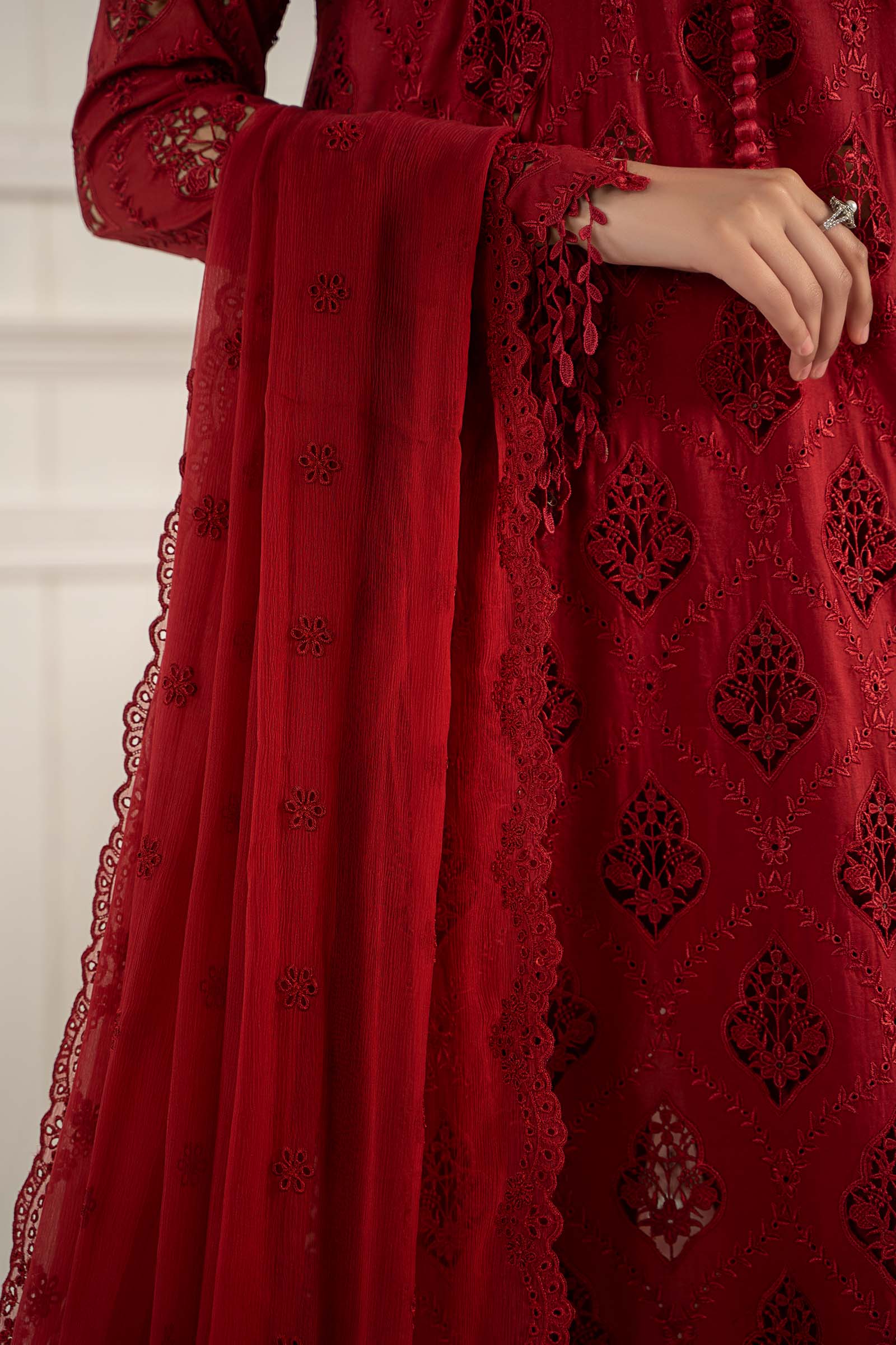 Embroidered Lawn Fabric (3Pcs) | LF-807 - Image 7