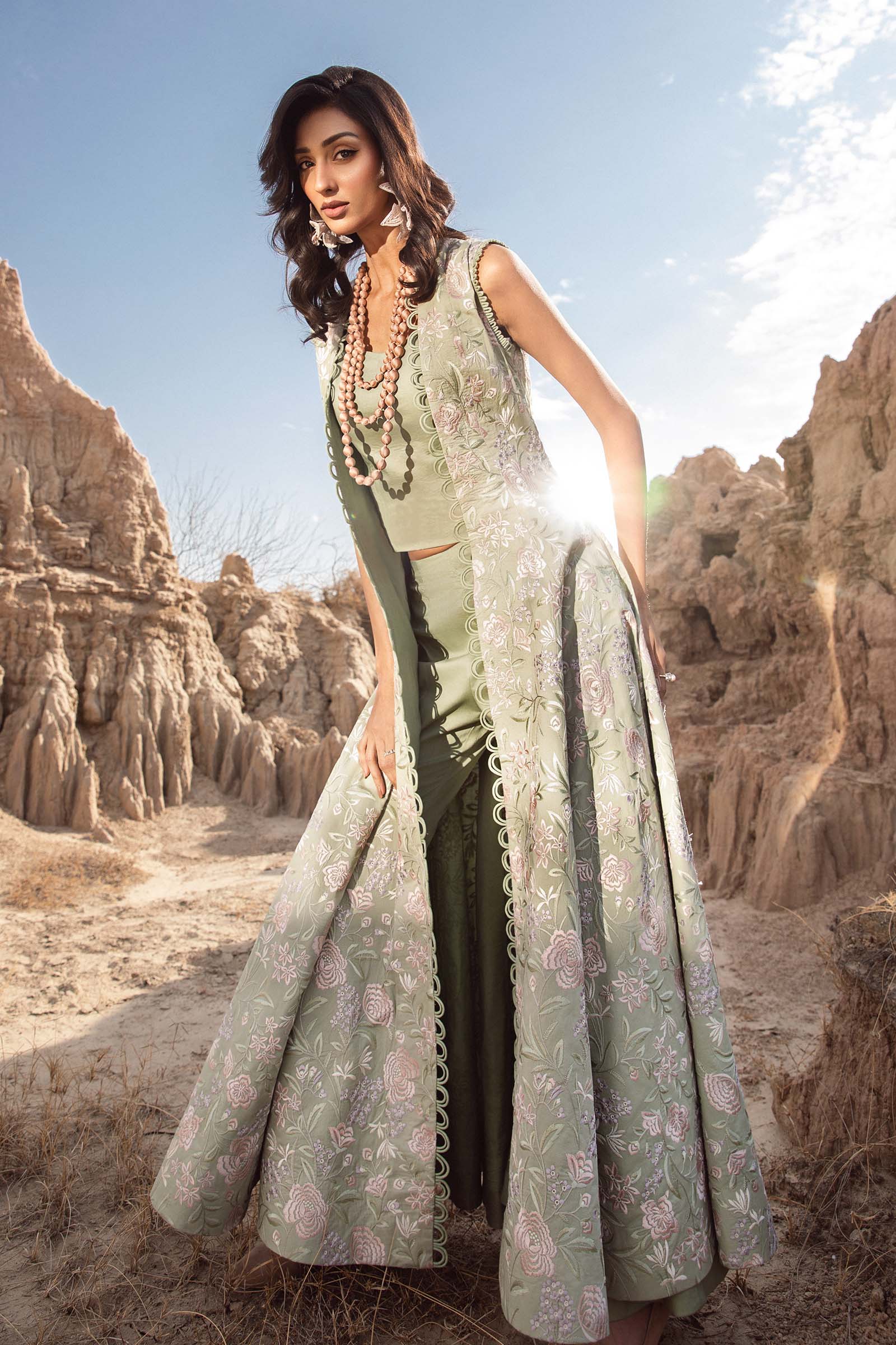 Embroidered Lawn Fabric (2Pcs) | LF-814 - Image 3