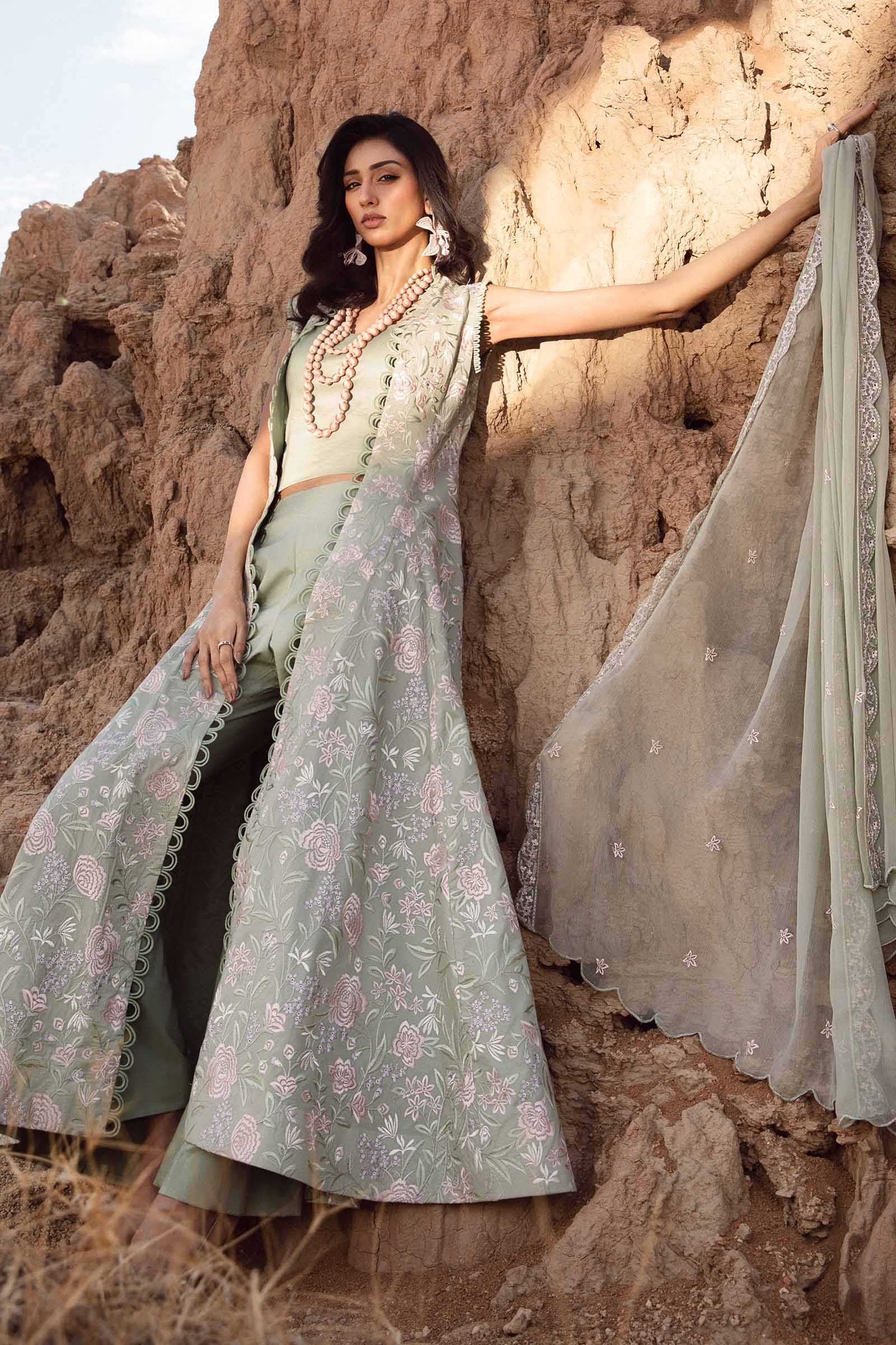 Embroidered Lawn Fabric (2Pcs) | LF-814 - Image 6