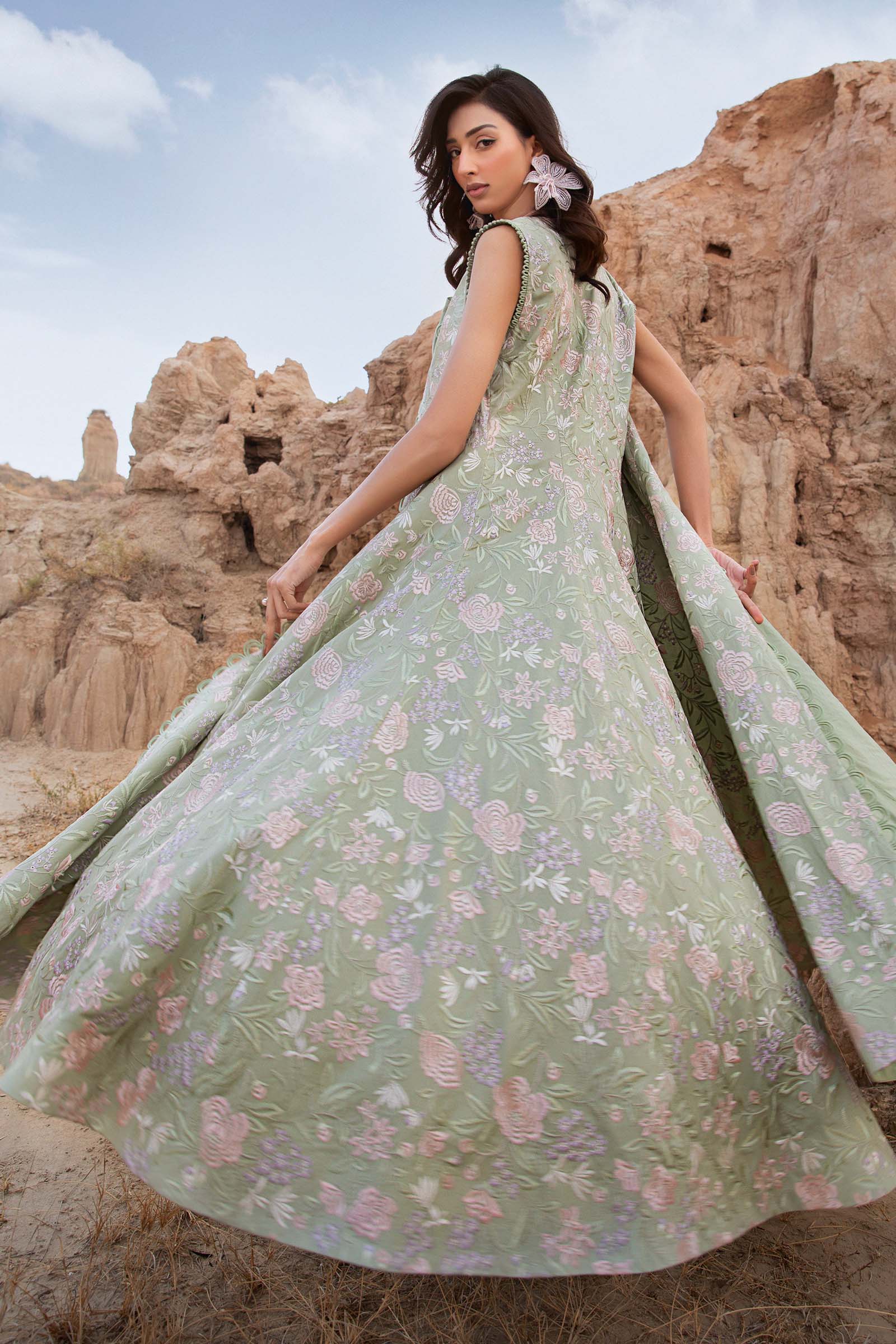Embroidered Lawn Fabric (2Pcs) | LF-814 - Image 7