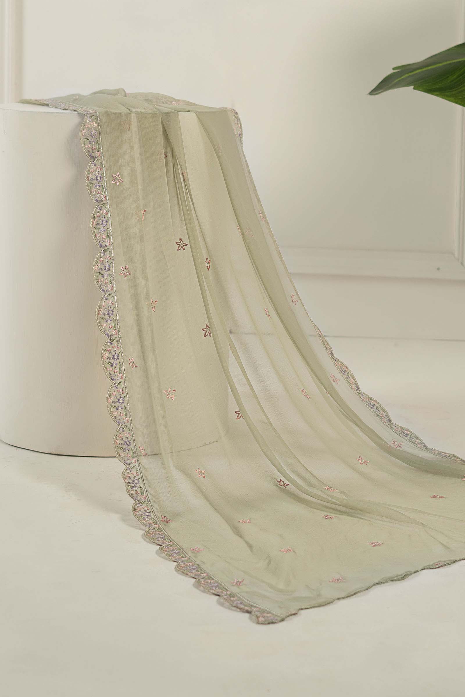 Embroidered Lawn Fabric (2Pcs) | LF-814 - Image 8