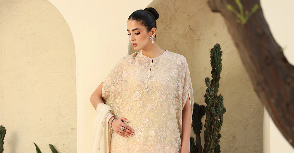 Embroidered Chiffon Fabric (2Pcs) | LF-817 - Image 13