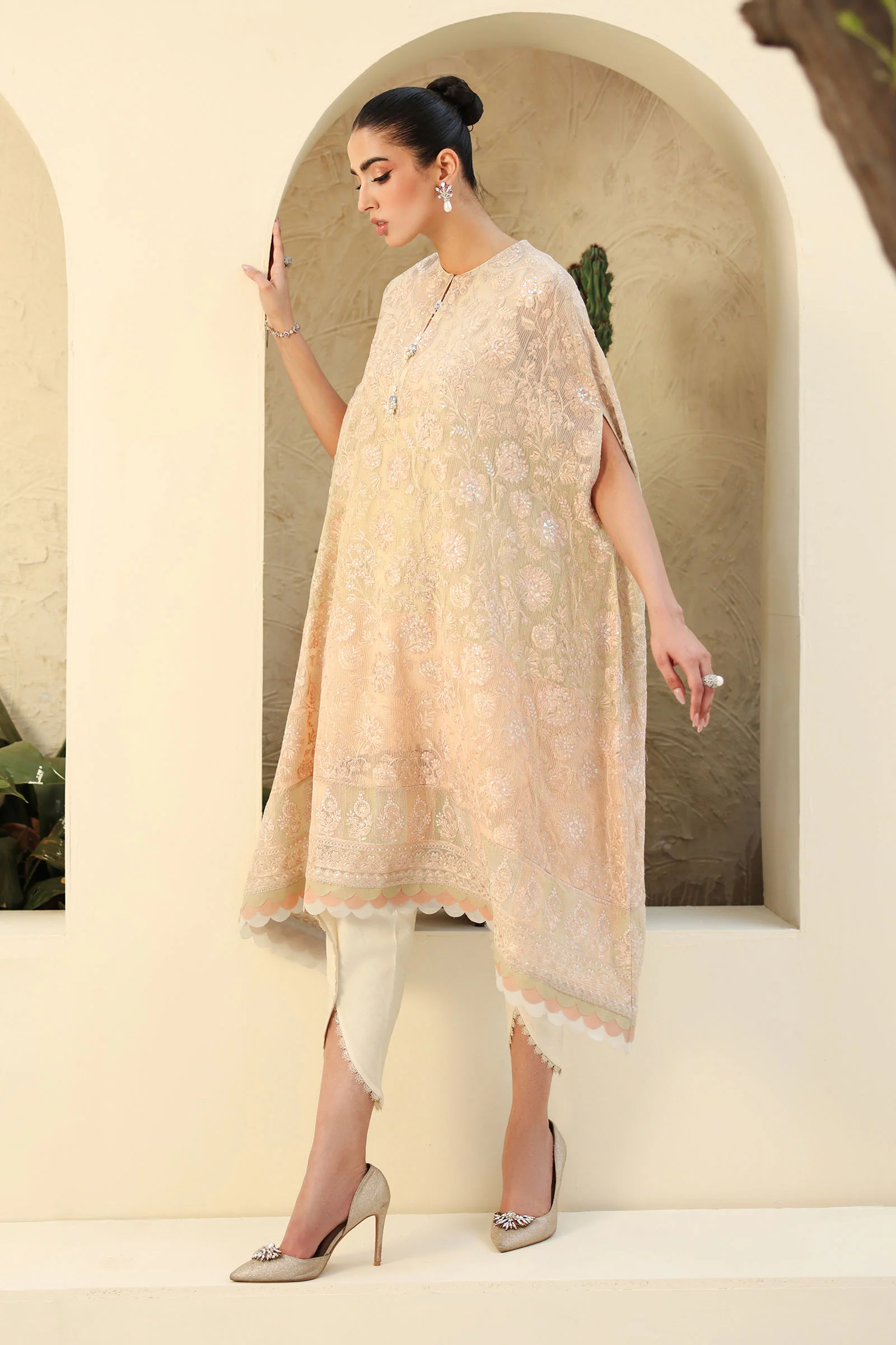 Embroidered Chiffon Fabric (2Pcs) | LF-817 - Image 2