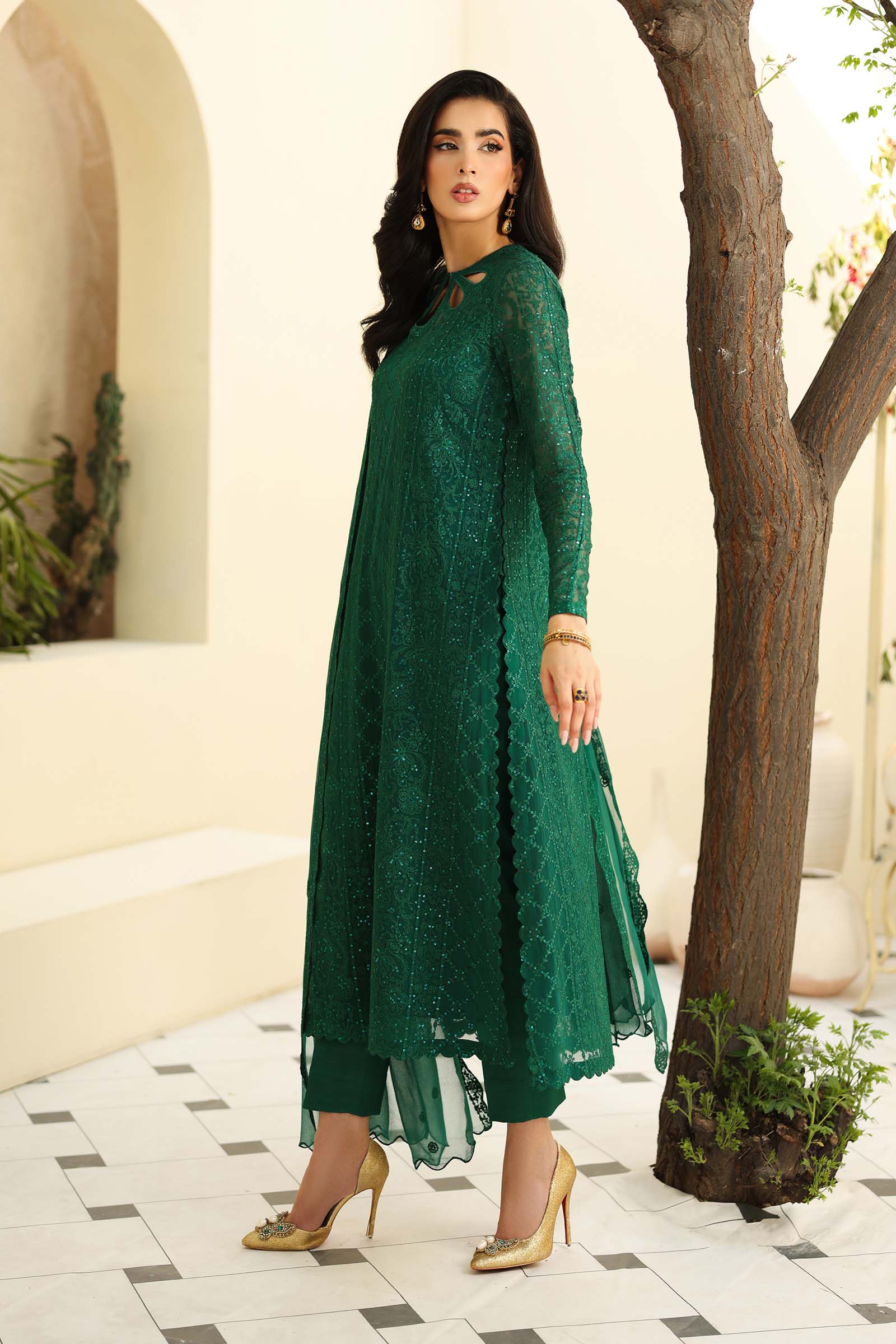 Embroidered Chiffon Fabric (2Pcs) | LF-818 - Image 5