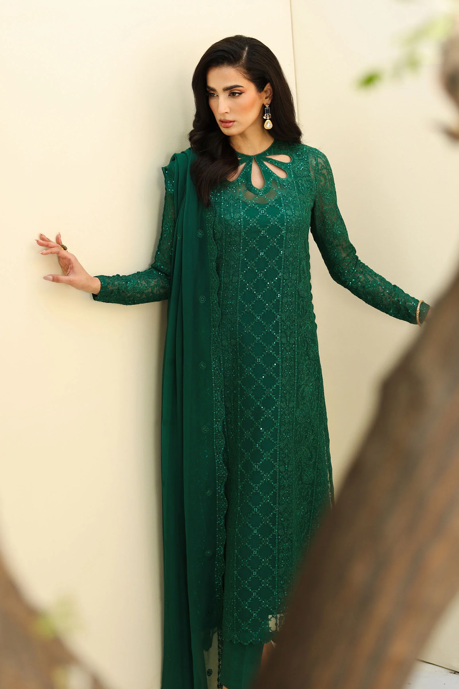 Embroidered Chiffon Fabric (2Pcs) | LF-818 - Image 7