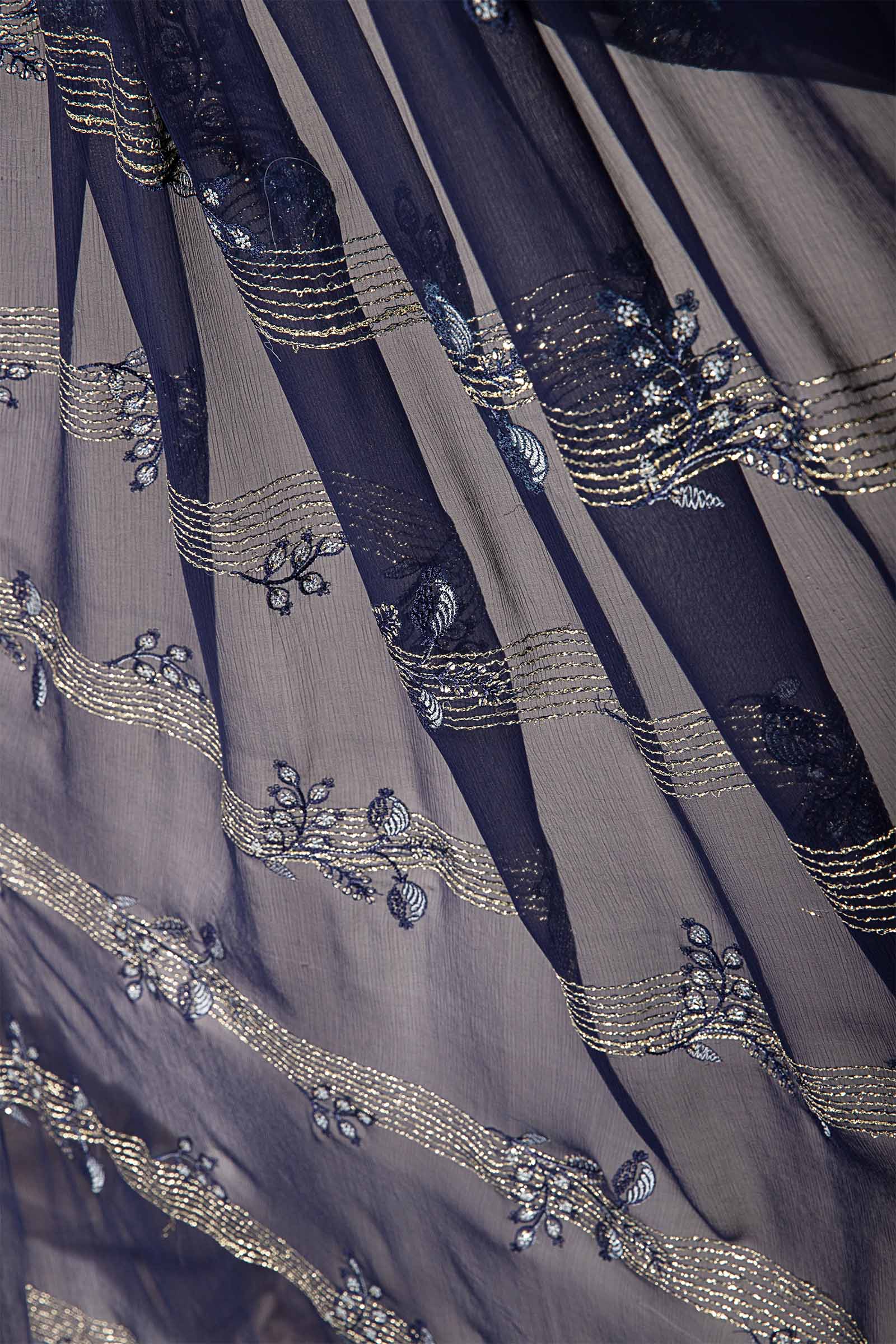 Embroidered Chiffon Fabric (3Pcs) | LF-819 - Image 10