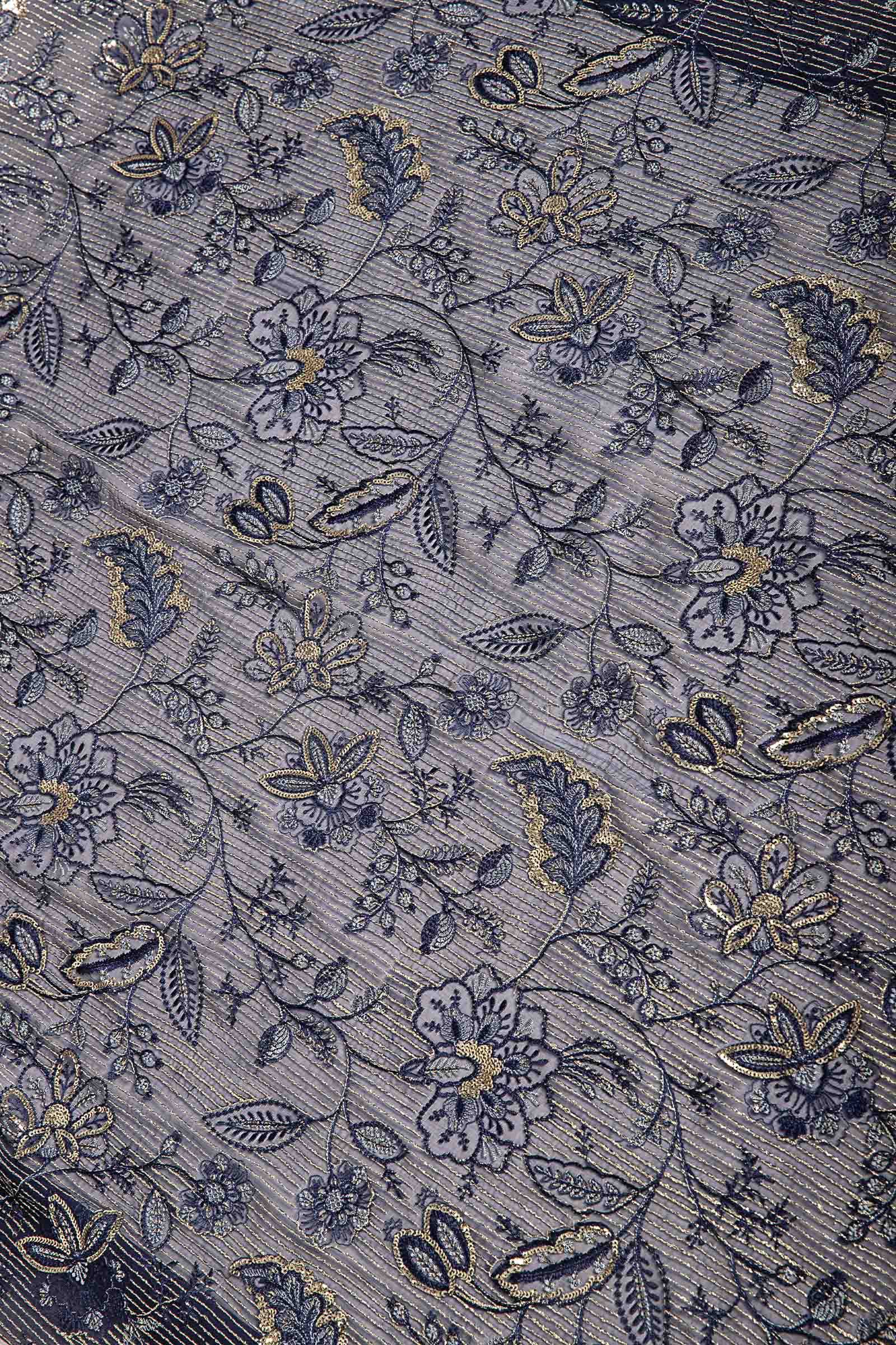 Embroidered Chiffon Fabric (3Pcs) | LF-819 - Image 13