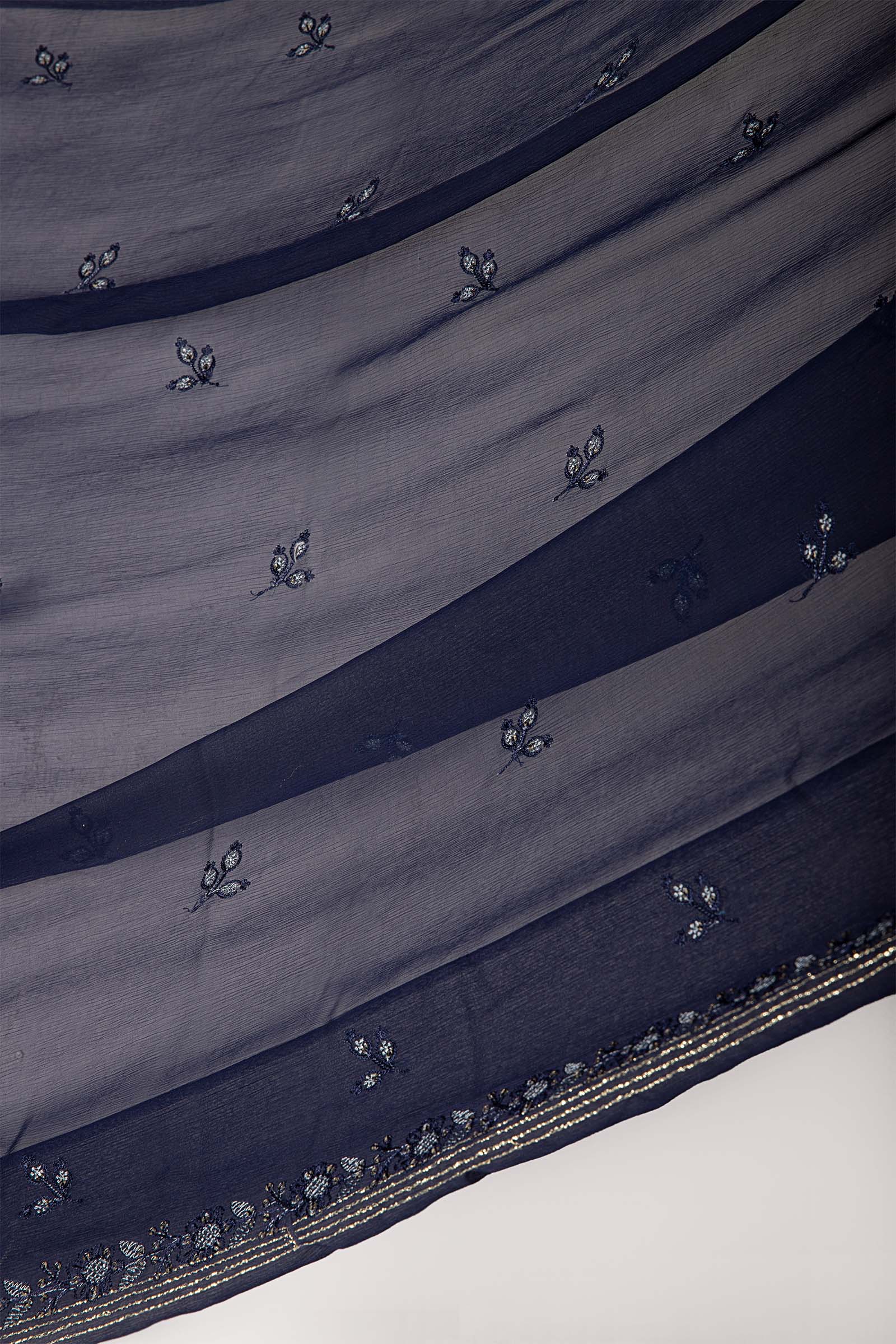 Embroidered Chiffon Fabric (3Pcs) | LF-819 - Image 15