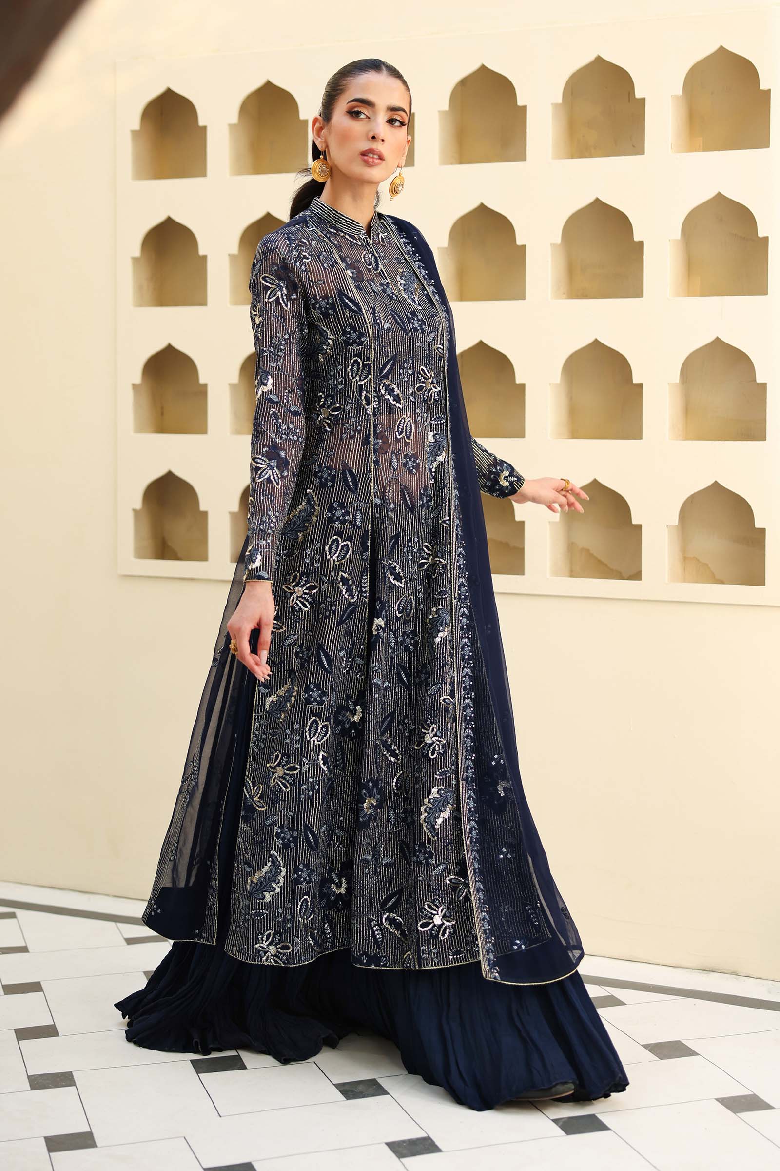 Embroidered Chiffon Fabric (3Pcs) | LF-819 - Image 6