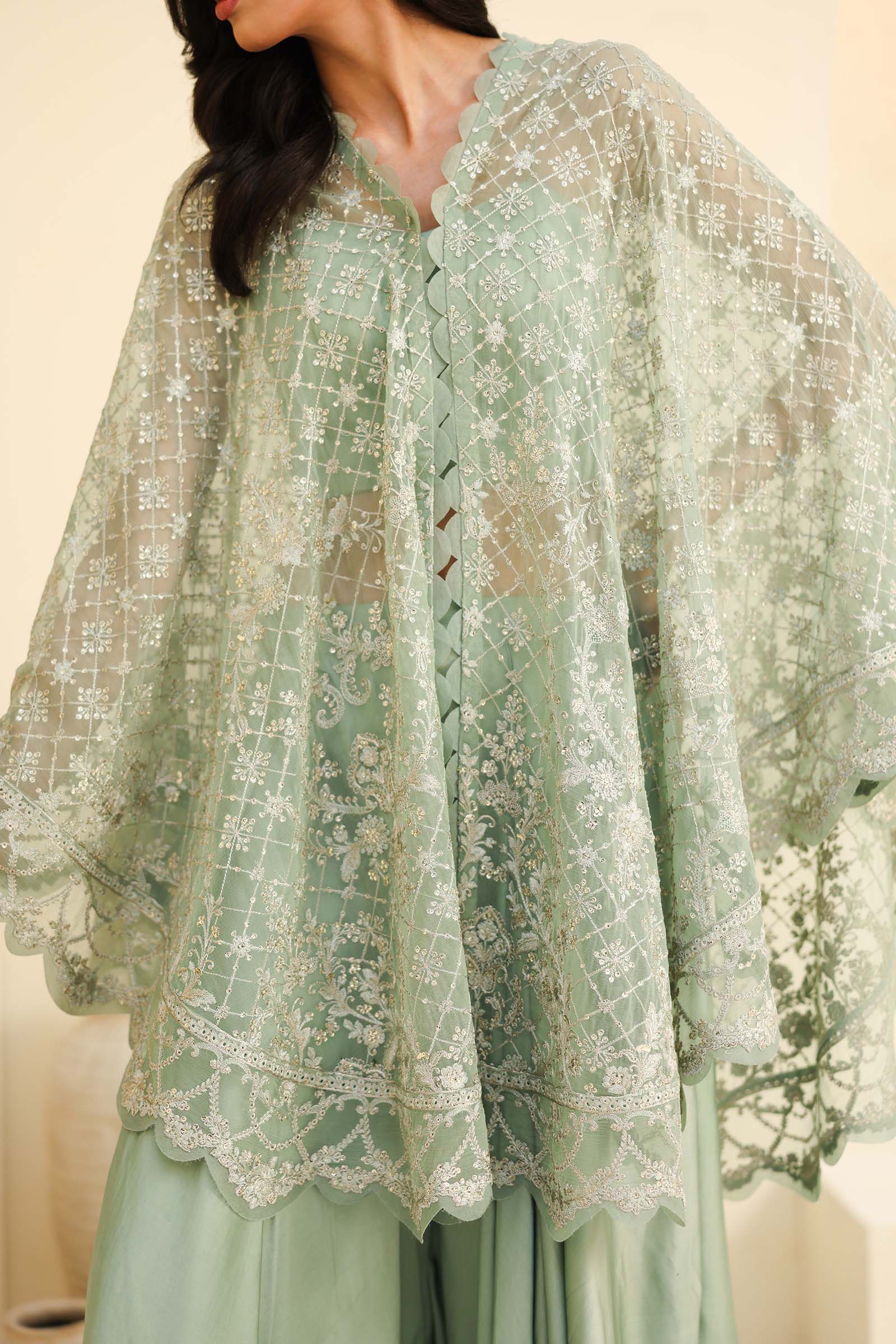 Embroidered Chiffon Fabric (1Pc) | LF-820 - Image 5