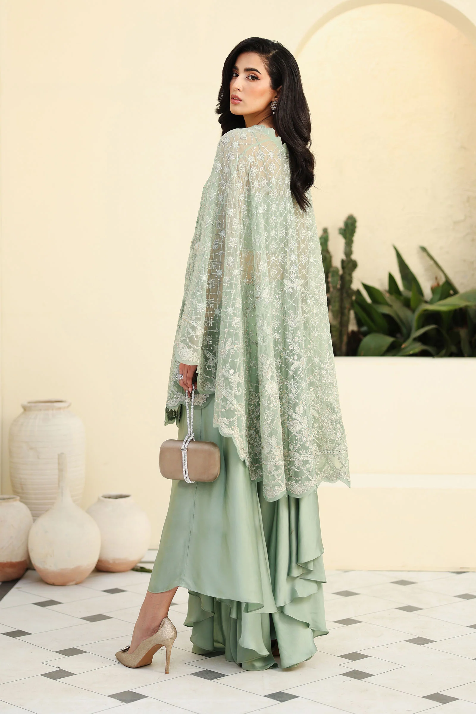 Embroidered Chiffon Fabric (1Pc) | LF-820 - Image 8
