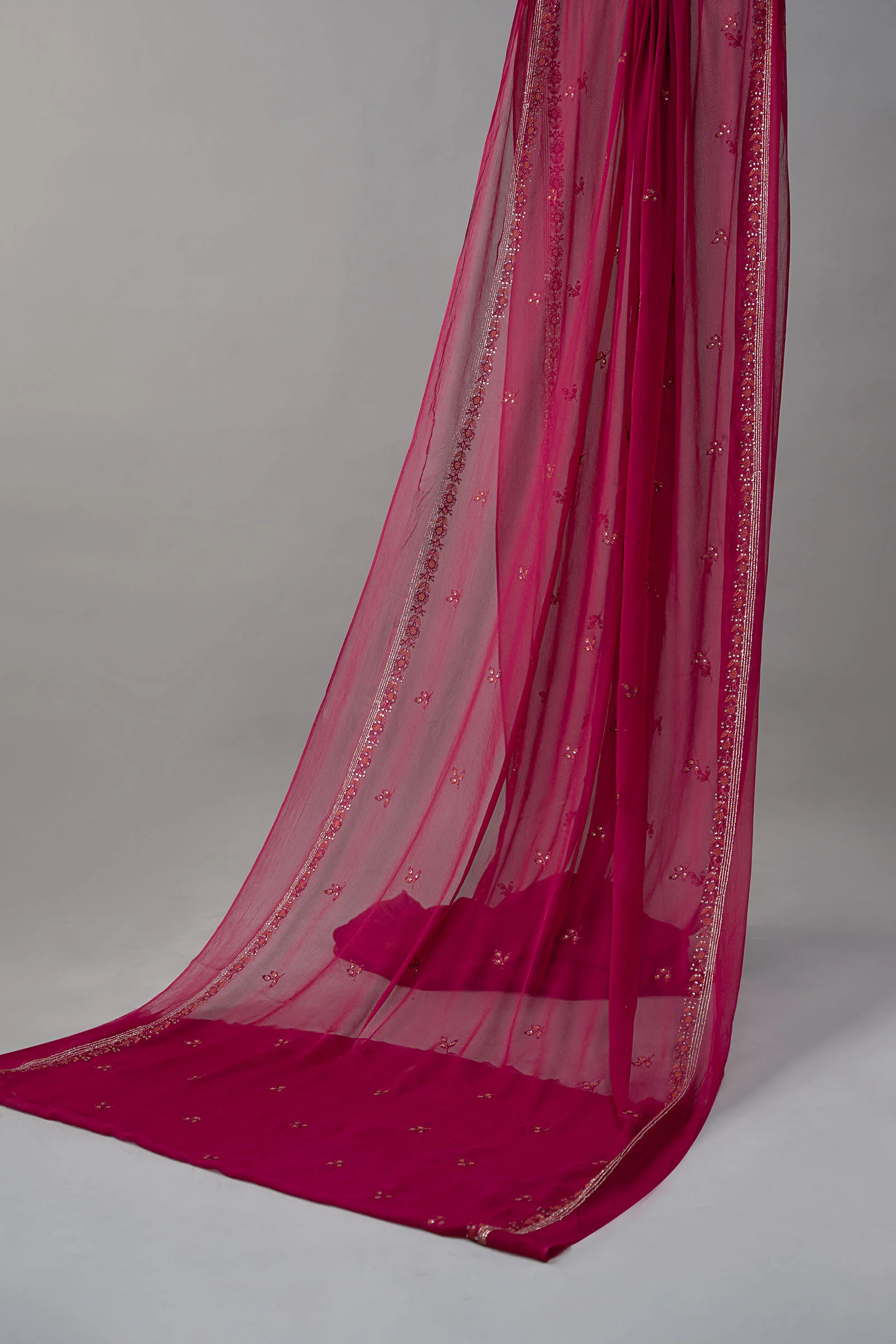 Embroidered Chiffon Fabric (3Pcs) | LF-821 - Image 10