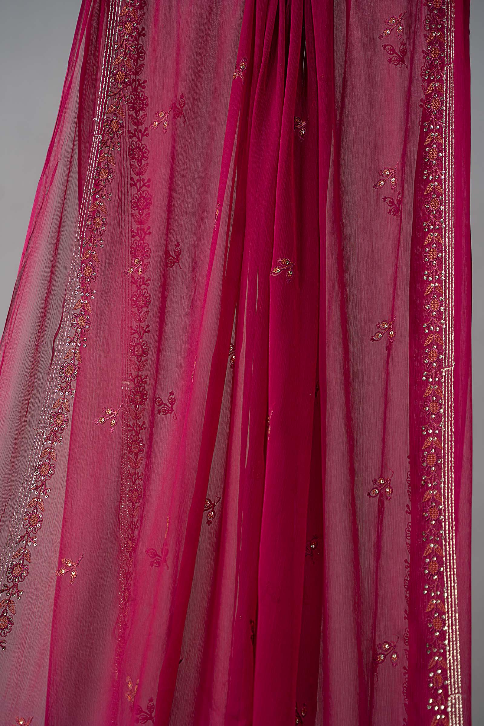 Embroidered Chiffon Fabric (3Pcs) | LF-821 - Image 11