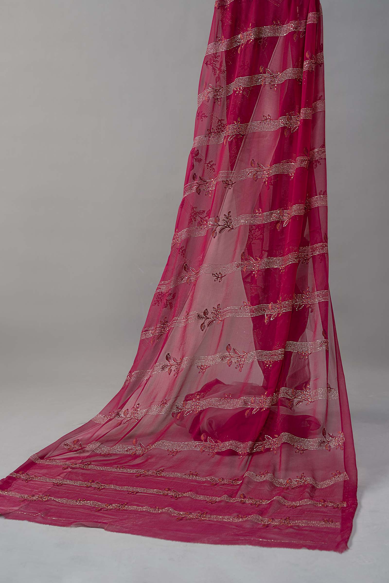 Embroidered Chiffon Fabric (3Pcs) | LF-821 - Image 12