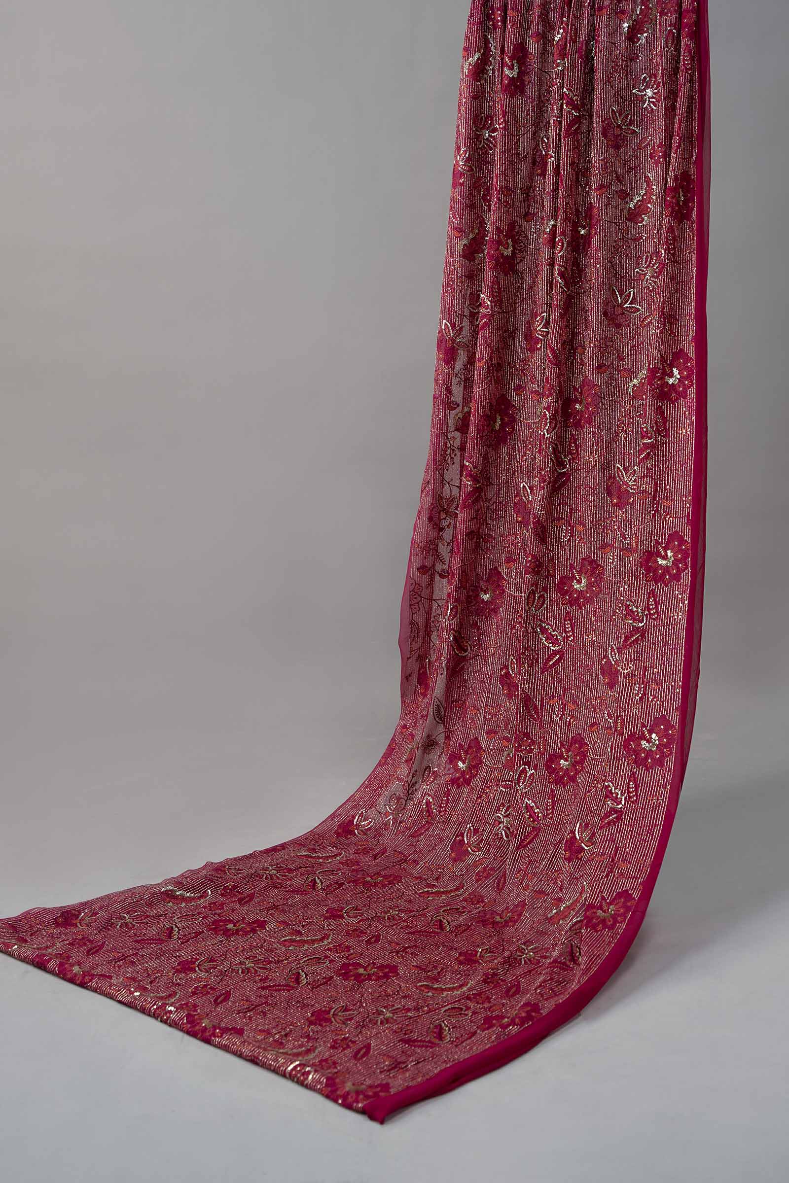 Embroidered Chiffon Fabric (3Pcs) | LF-821 - Image 14