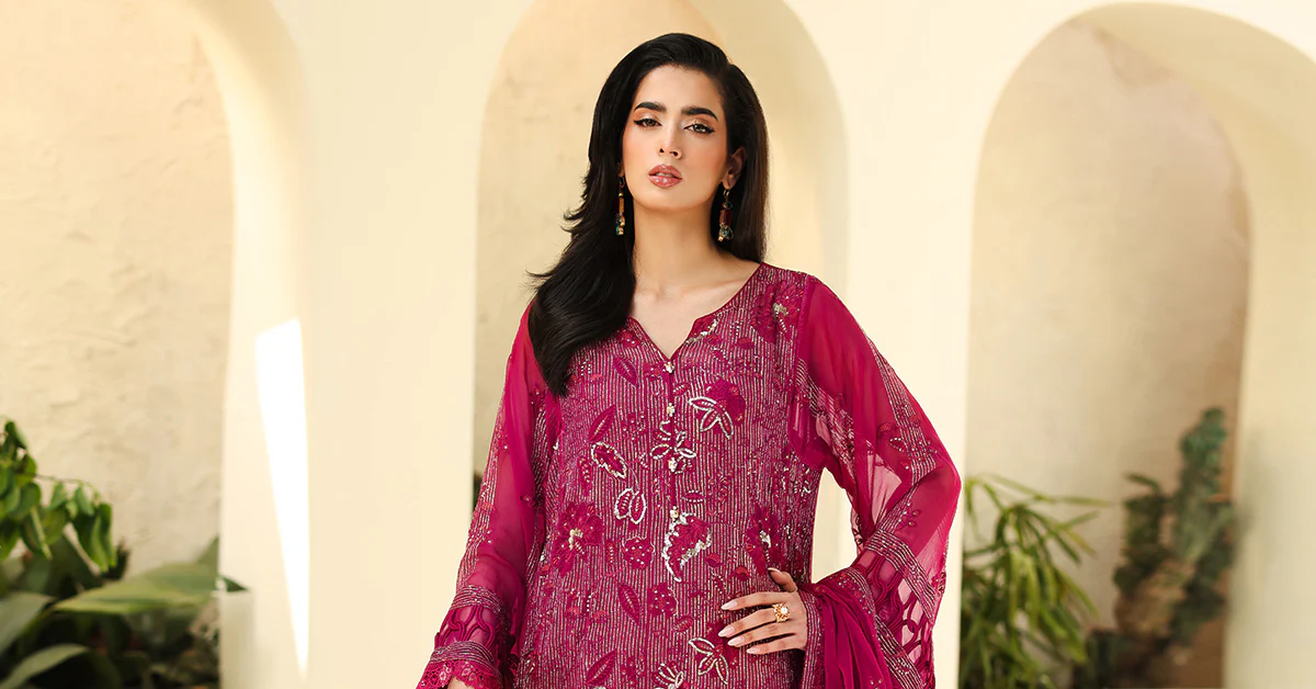 Embroidered Chiffon Fabric (3Pcs) | LF-821 - Image 16