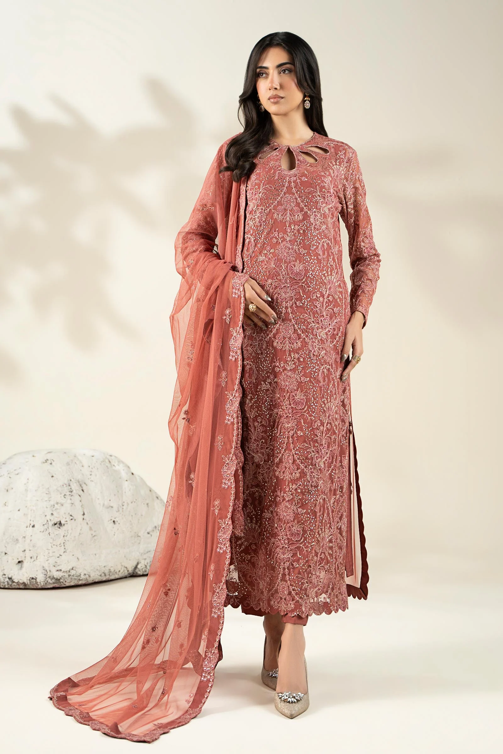 Embroidered Net Fabric (2Pcs) | LF-904 - Image 4