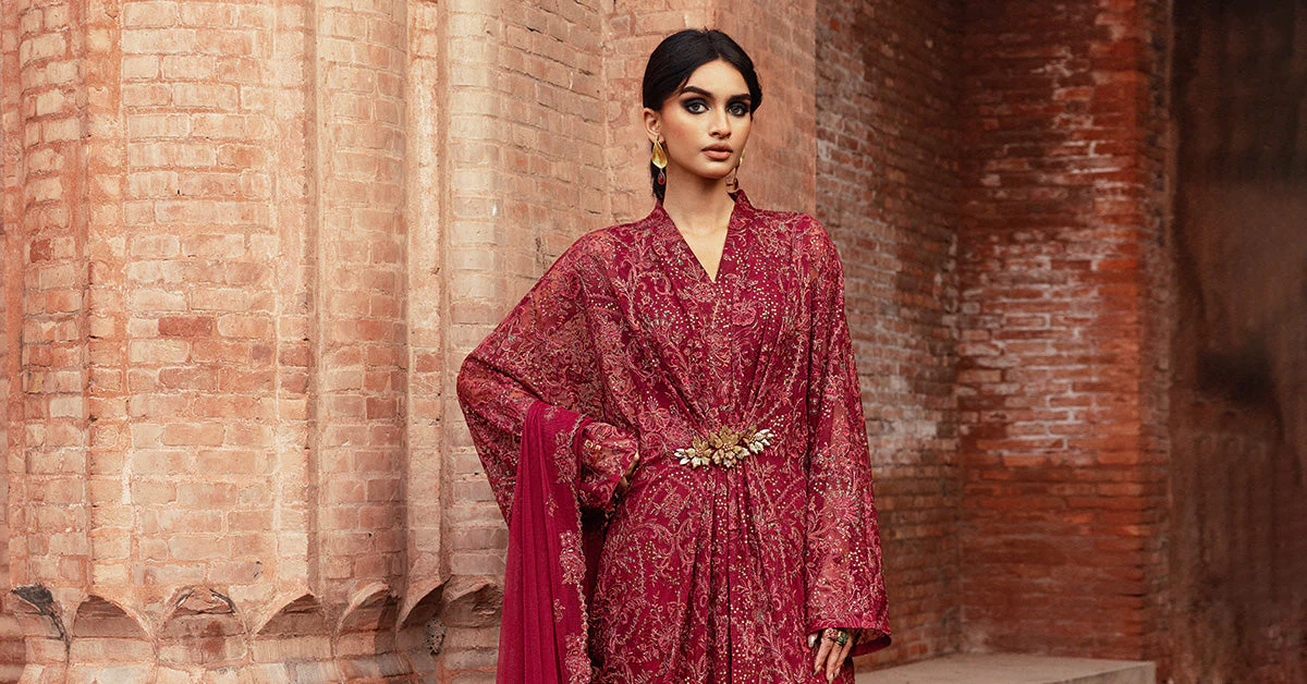 Embroidered Net Fabric (2Pcs) | LF-905 - Image 5