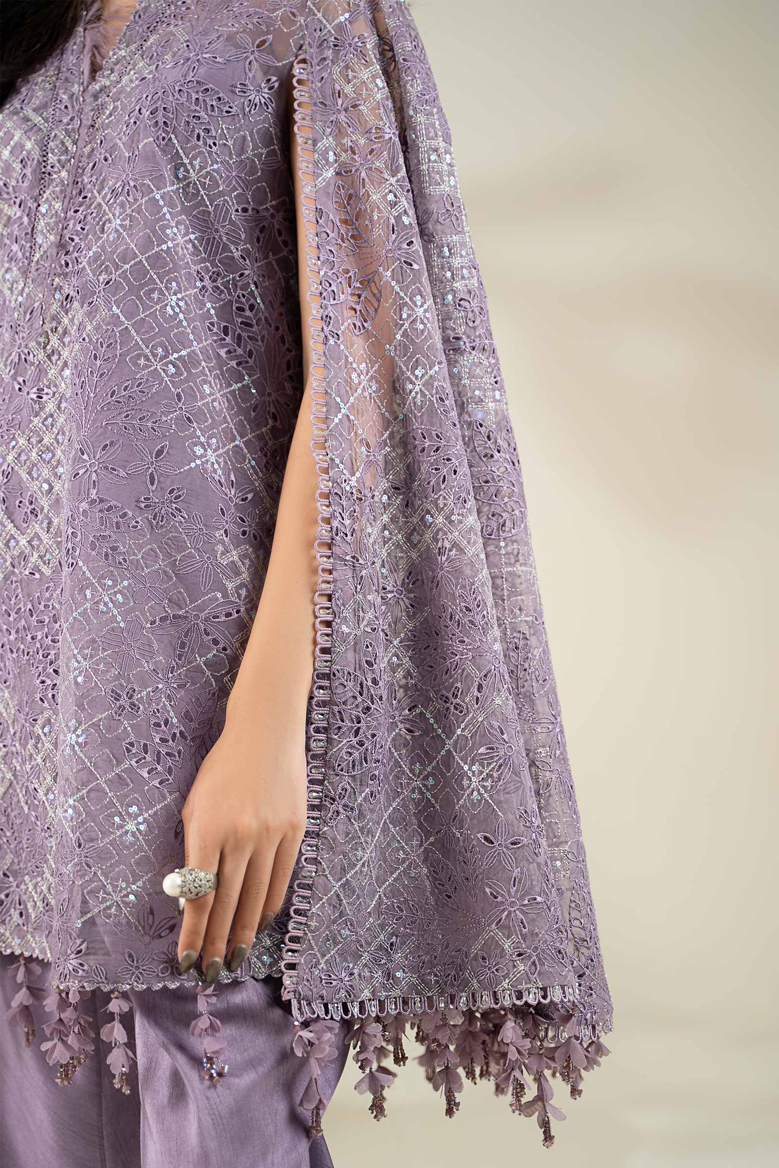 Embroidered Organza Fabric (1Pc) | LF-907 - Image 4