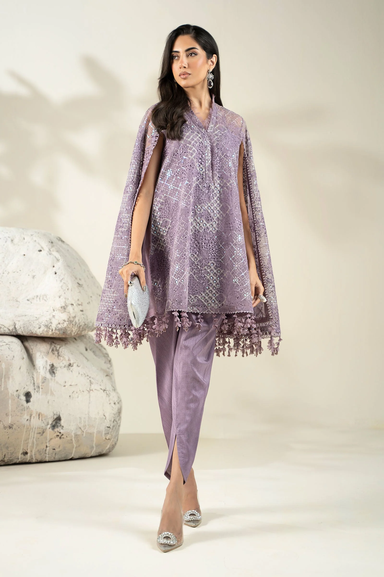 Embroidered Organza Fabric (1Pc) | LF-907 - Image 5