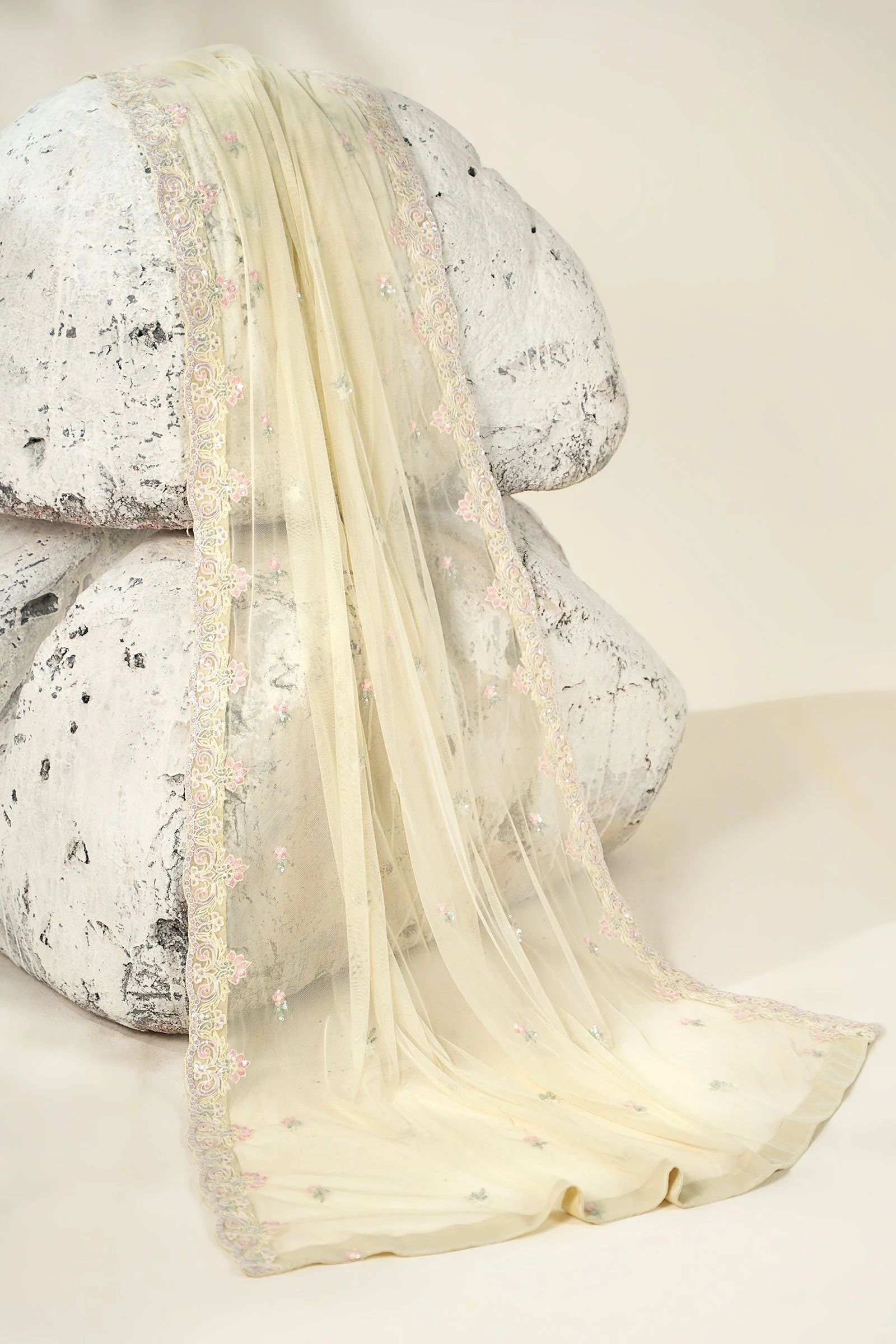 Embroidered Organza Fabric (2Pcs) | LF-910 - Image 10