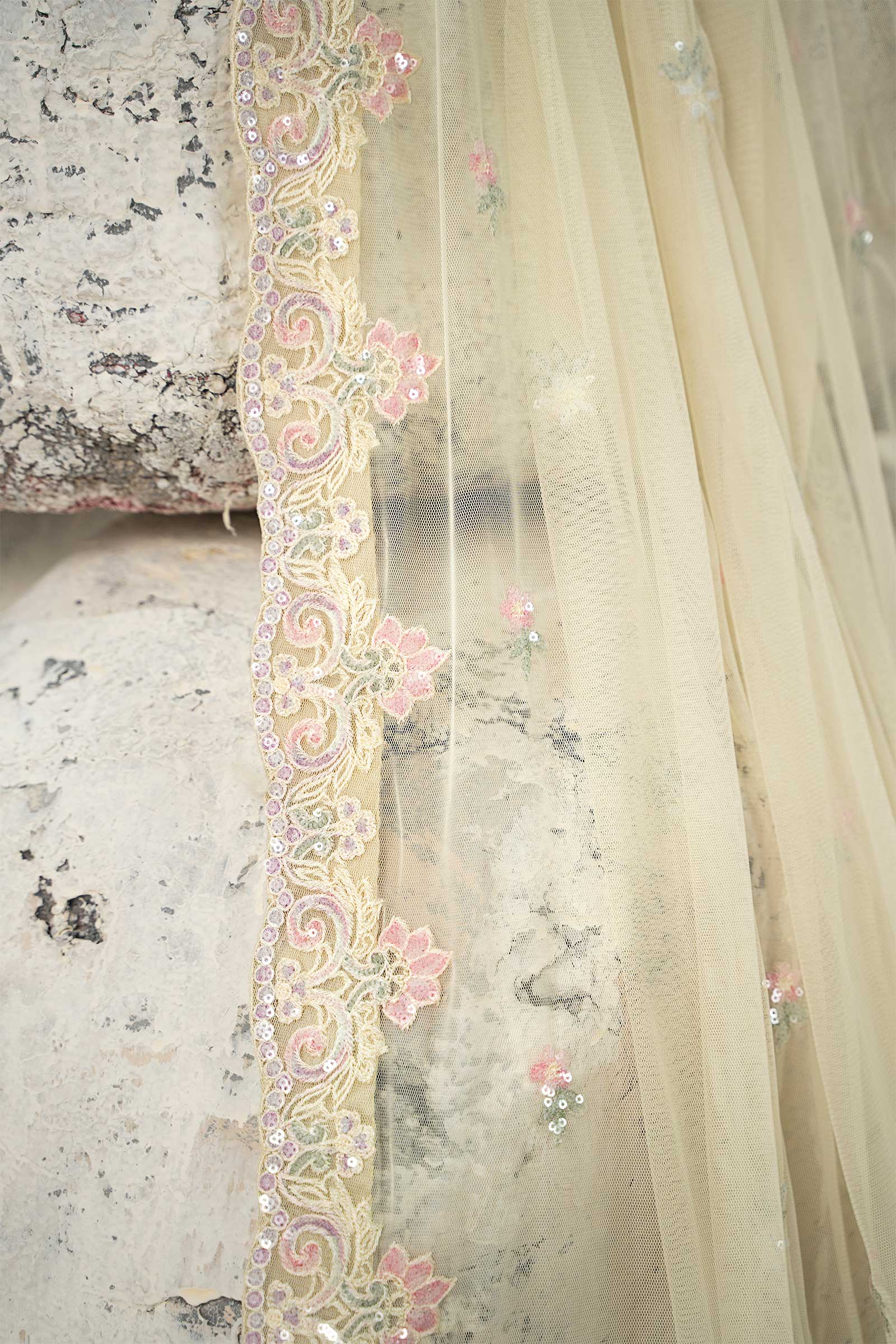 Embroidered Organza Fabric (2Pcs) | LF-910 - Image 11
