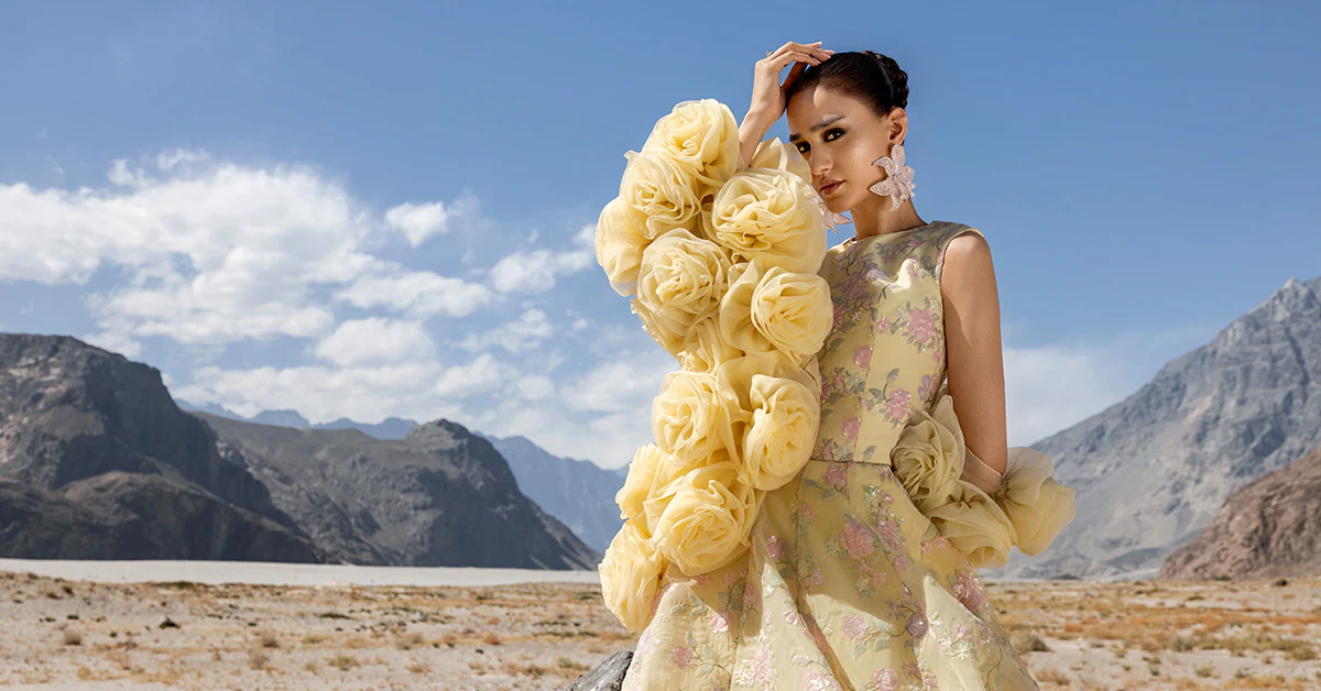 Embroidered Organza Fabric (2Pcs) | LF-910 - Image 13