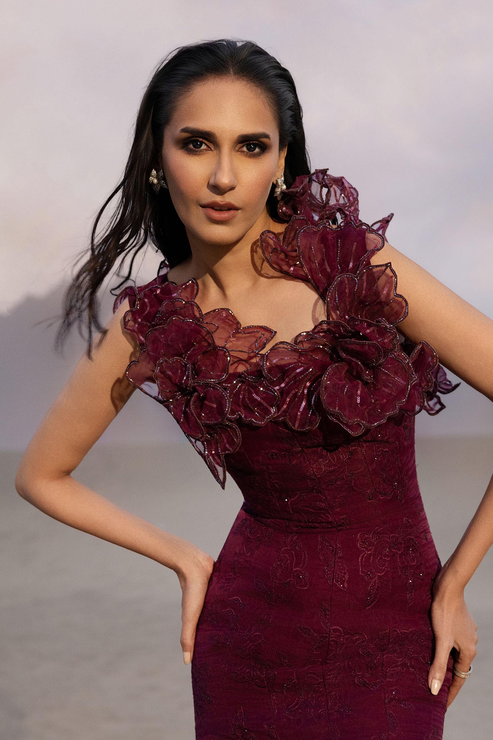 Embroidered Organza Fabric (1Pc) | LF-912 - Image 3
