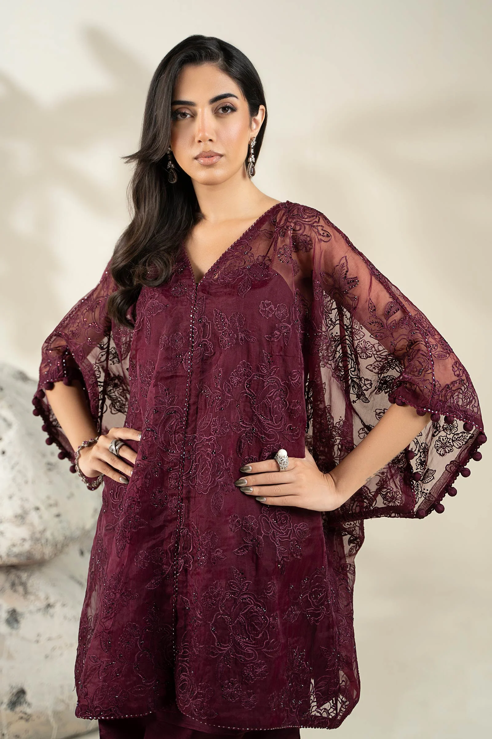 Embroidered Organza Fabric (1Pc) | LF-912 - Image 6