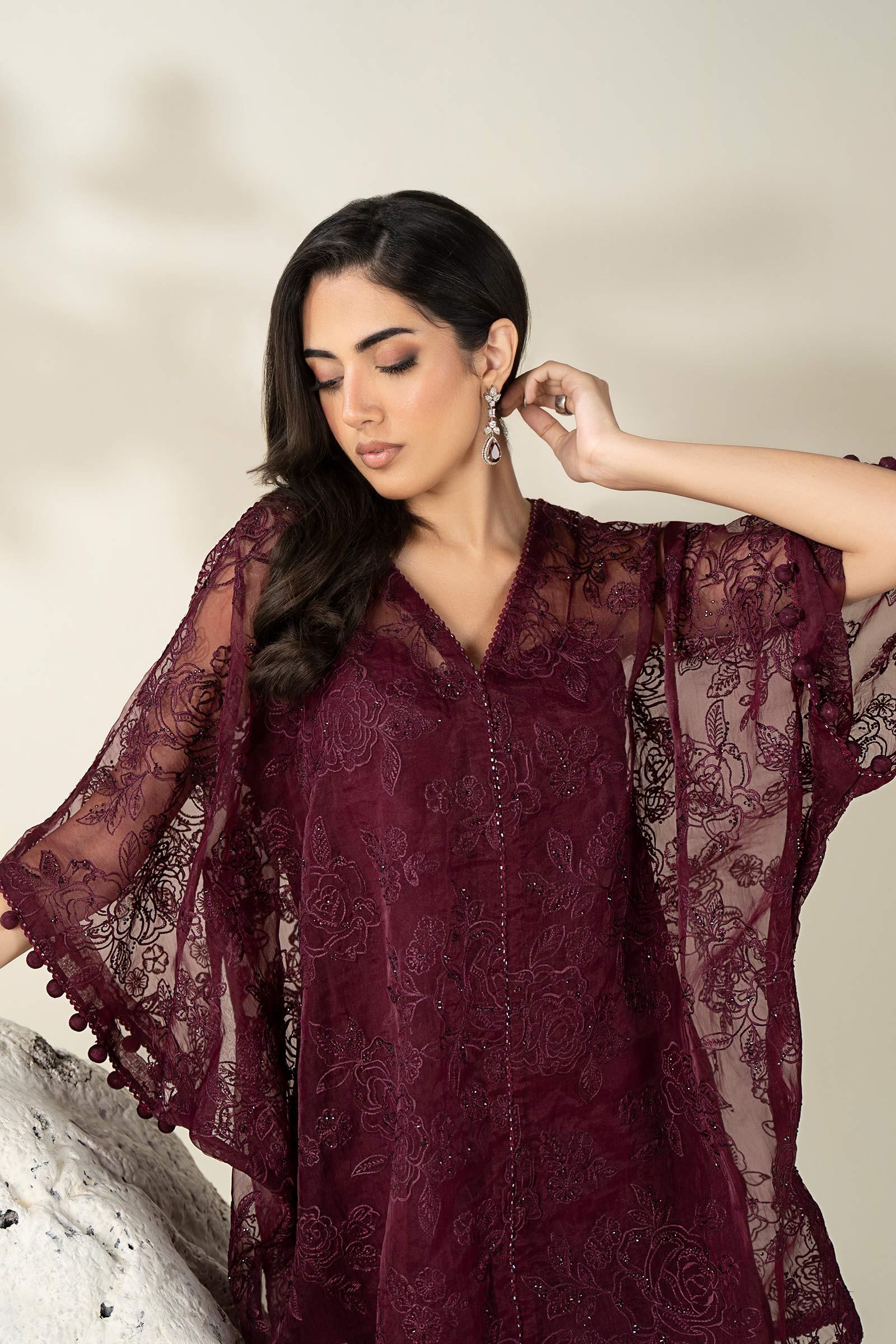 Embroidered Organza Fabric (1Pc) | LF-912 - Image 7