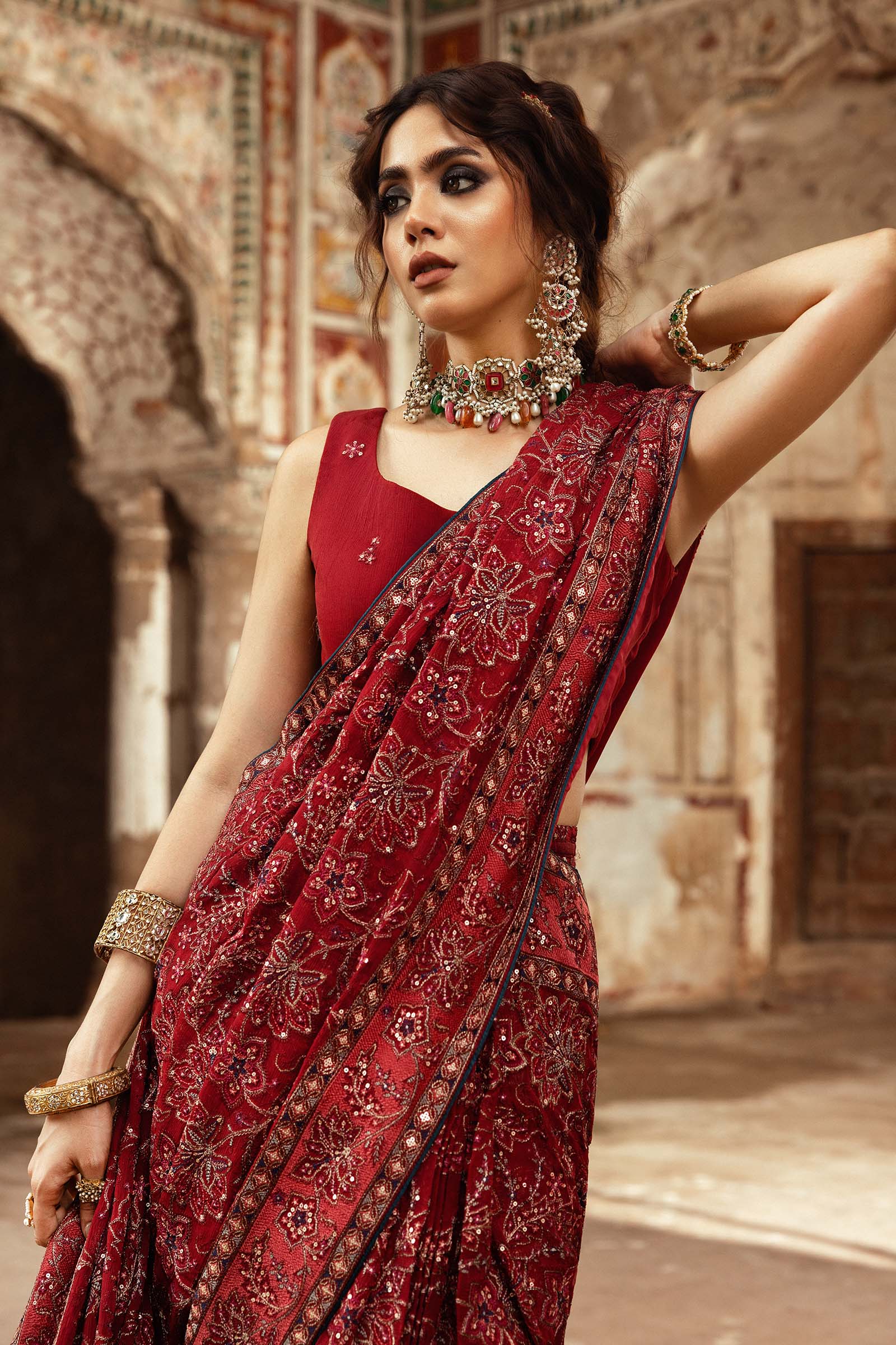 Embroidered Chiffon Fabric (2Pcs) | LF-914 - Image 3