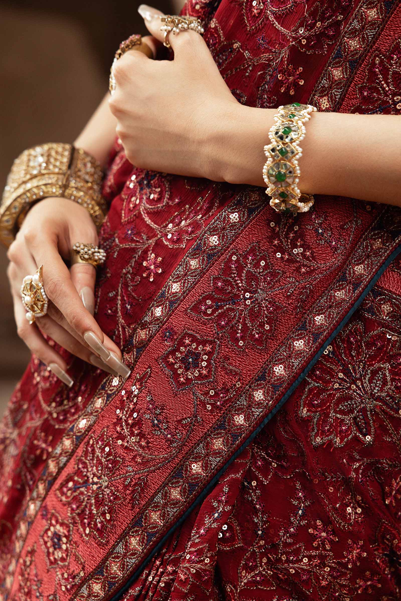 Embroidered Chiffon Fabric (2Pcs) | LF-914 - Image 4