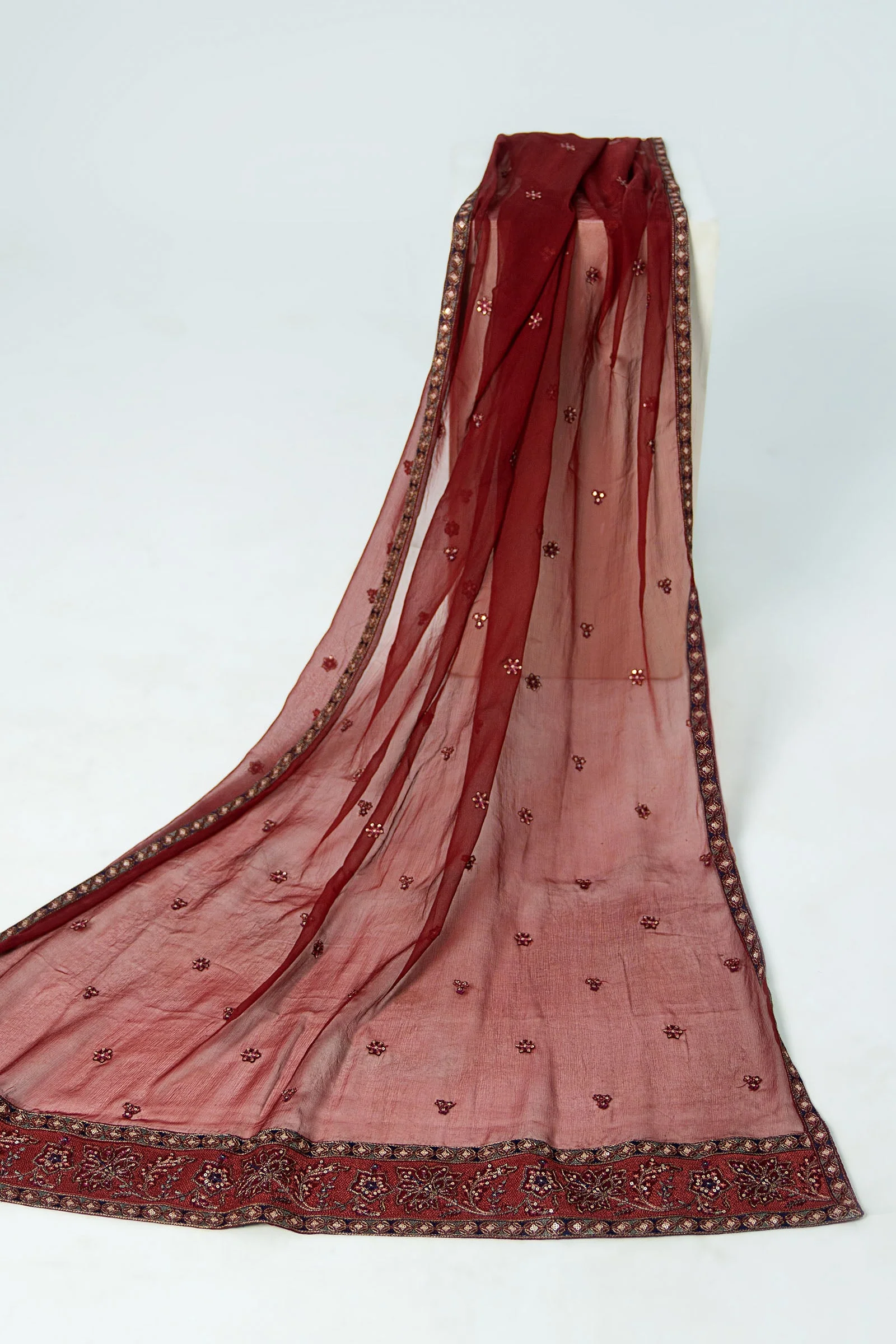 Embroidered Chiffon Fabric (2Pcs) | LF-914 - Image 7