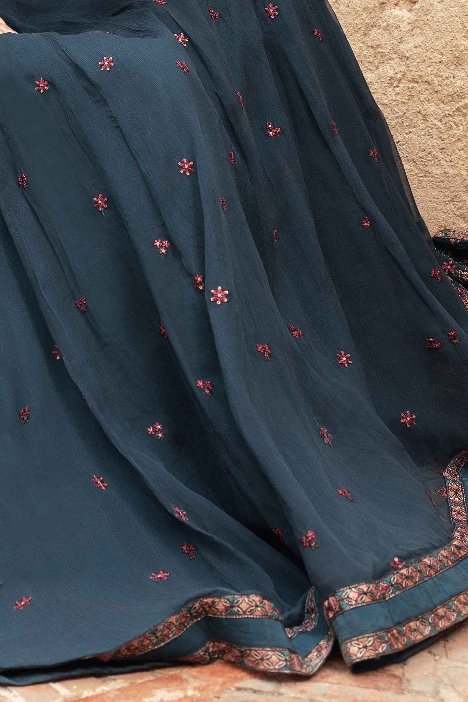 Embroidered Chiffon Fabric (2Pcs) | LF-915 - Image 5