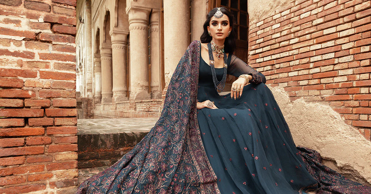 Embroidered Chiffon Fabric (2Pcs) | LF-915 - Image 6
