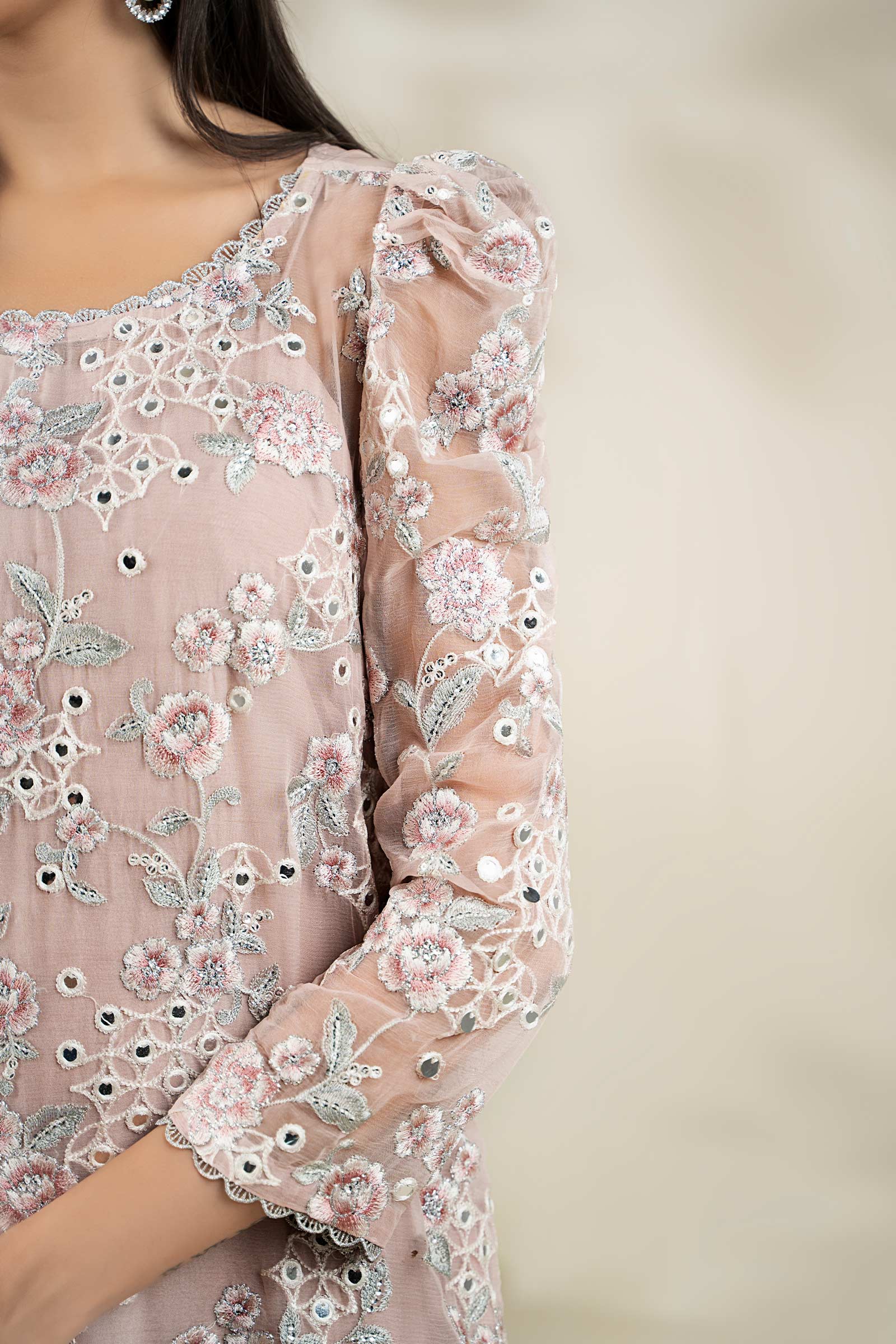 Embroidered Chiffon Fabric (2Pcs) | LF-916 - Image 11