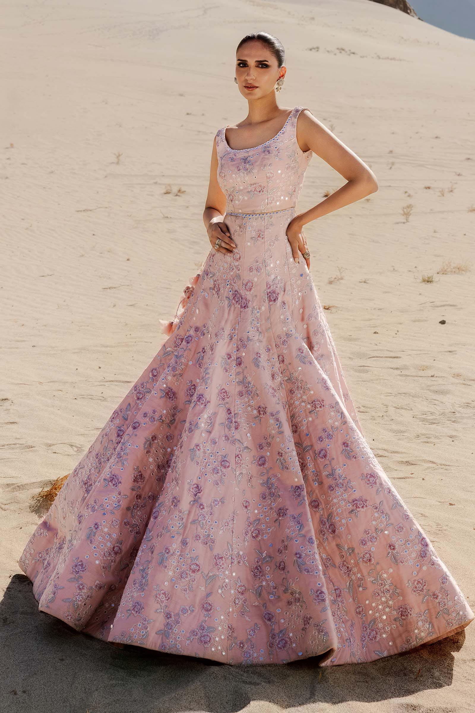 Embroidered Chiffon Fabric (2Pcs) | LF-916 - Image 4
