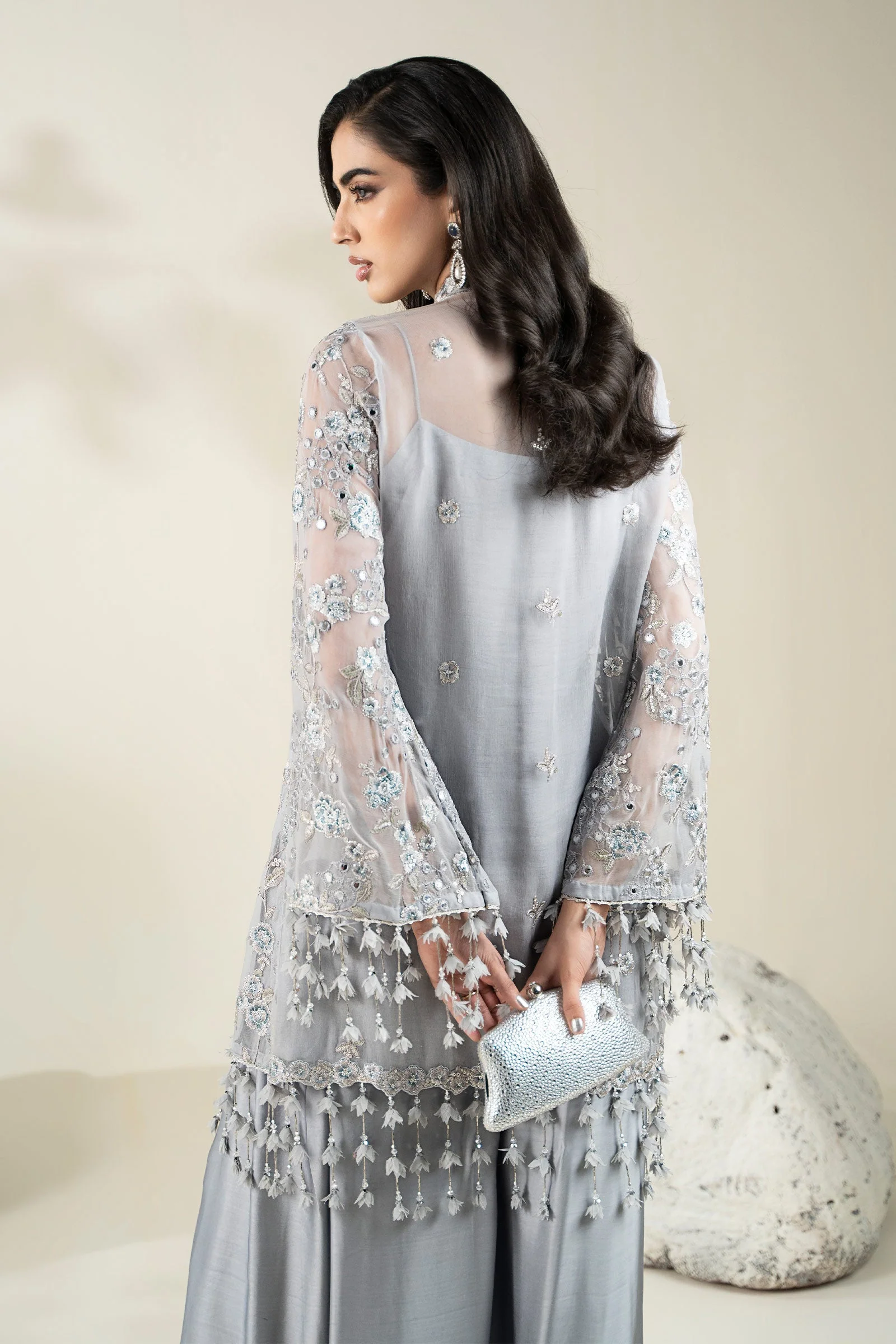 Embroidered Chiffon Fabric (2Pcs) | LF-917 - Image 13